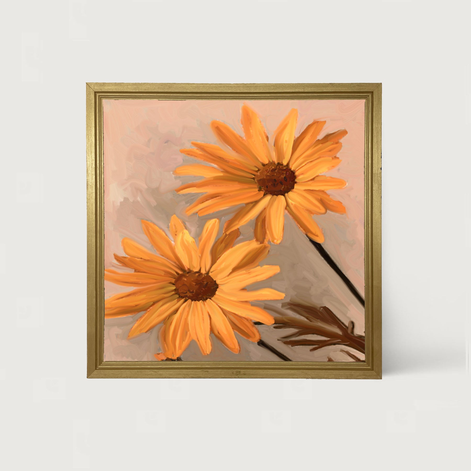 Two Daisies - Framed art