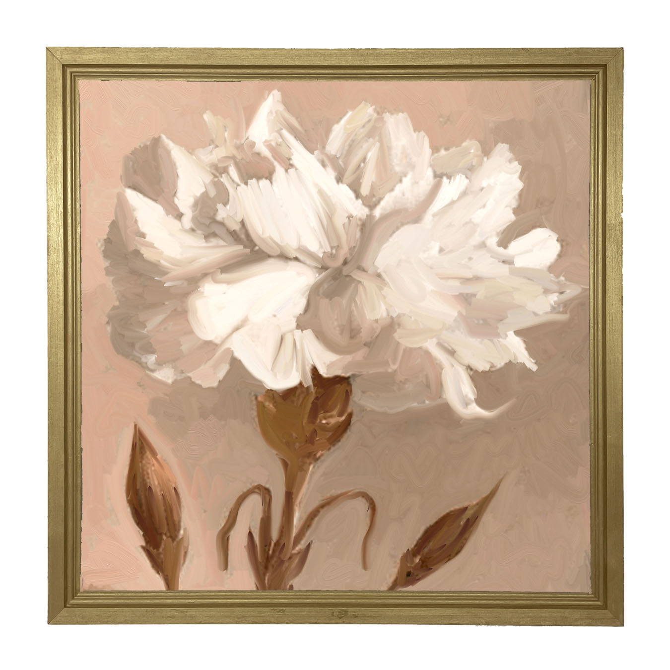 White Carnation - Framed art