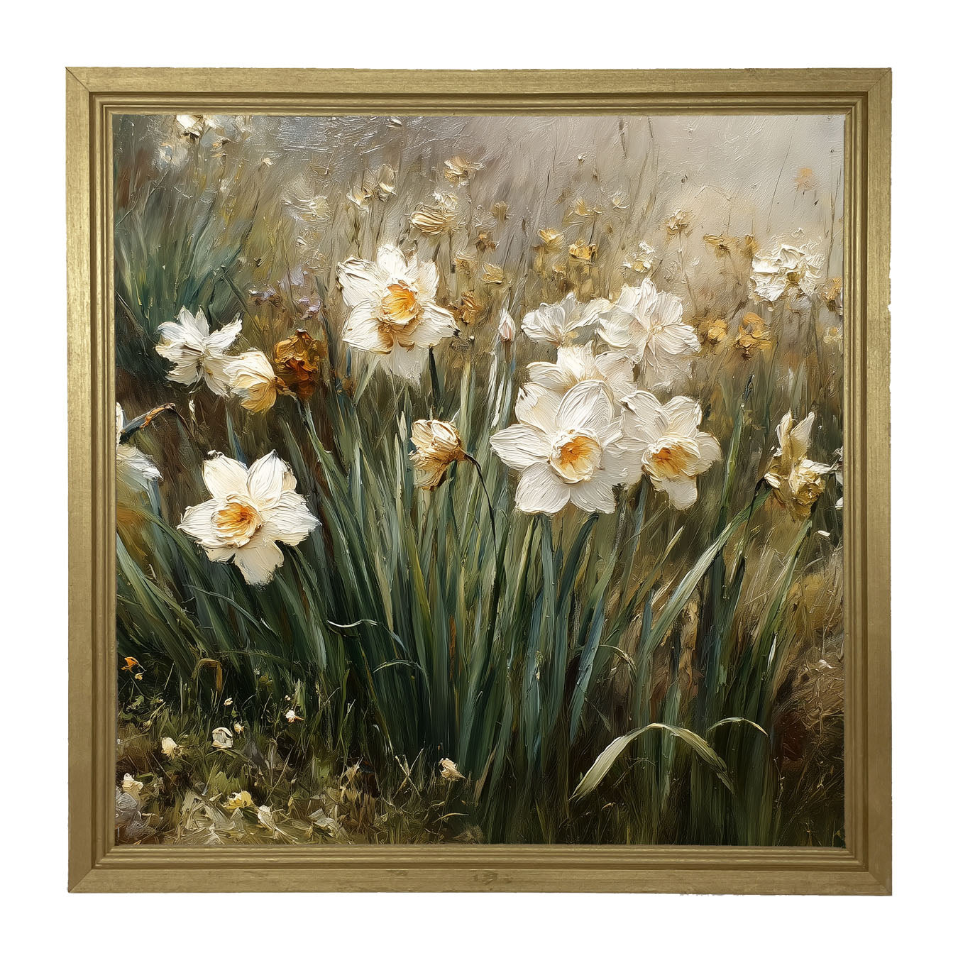 Patch of White Daffodils - Framed Art