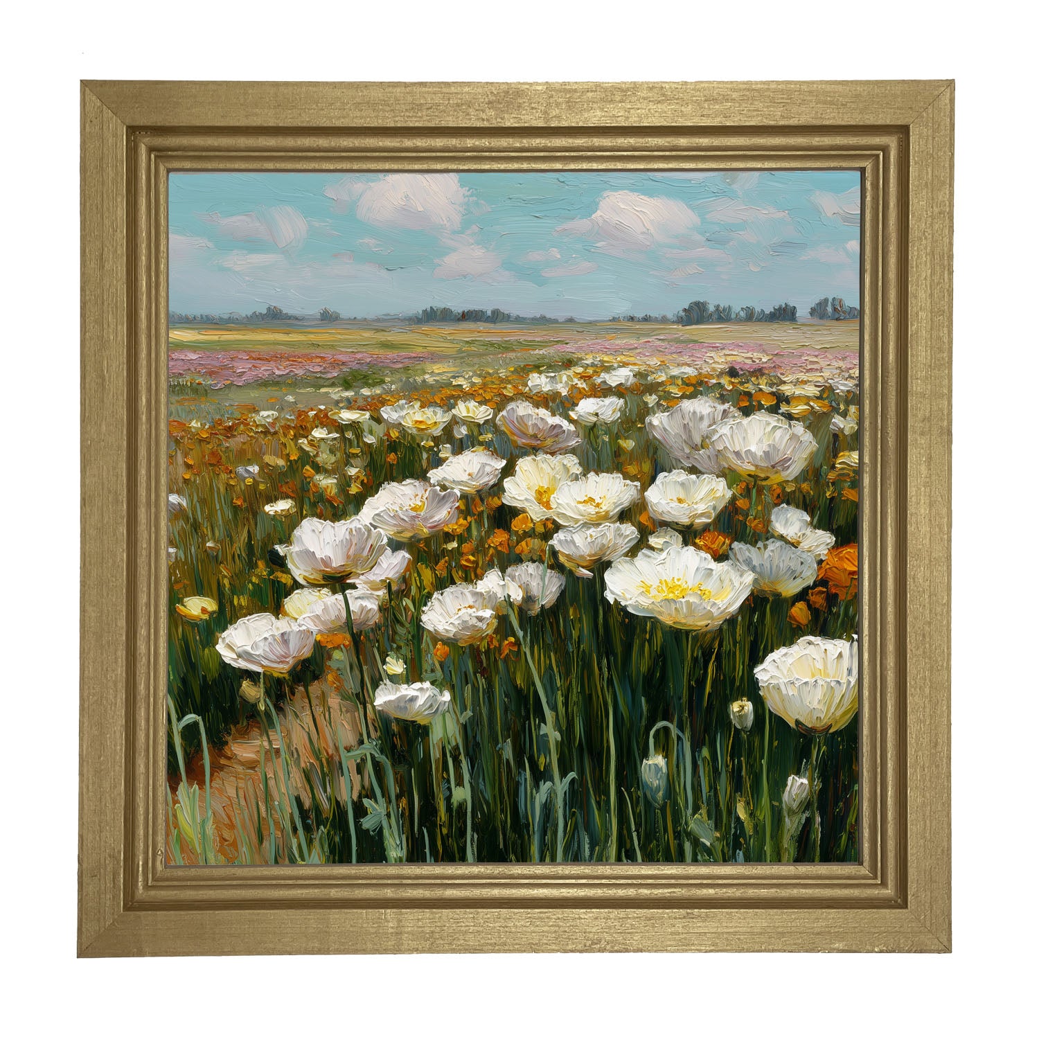 Country Fields of Wildflowers - Framed Art