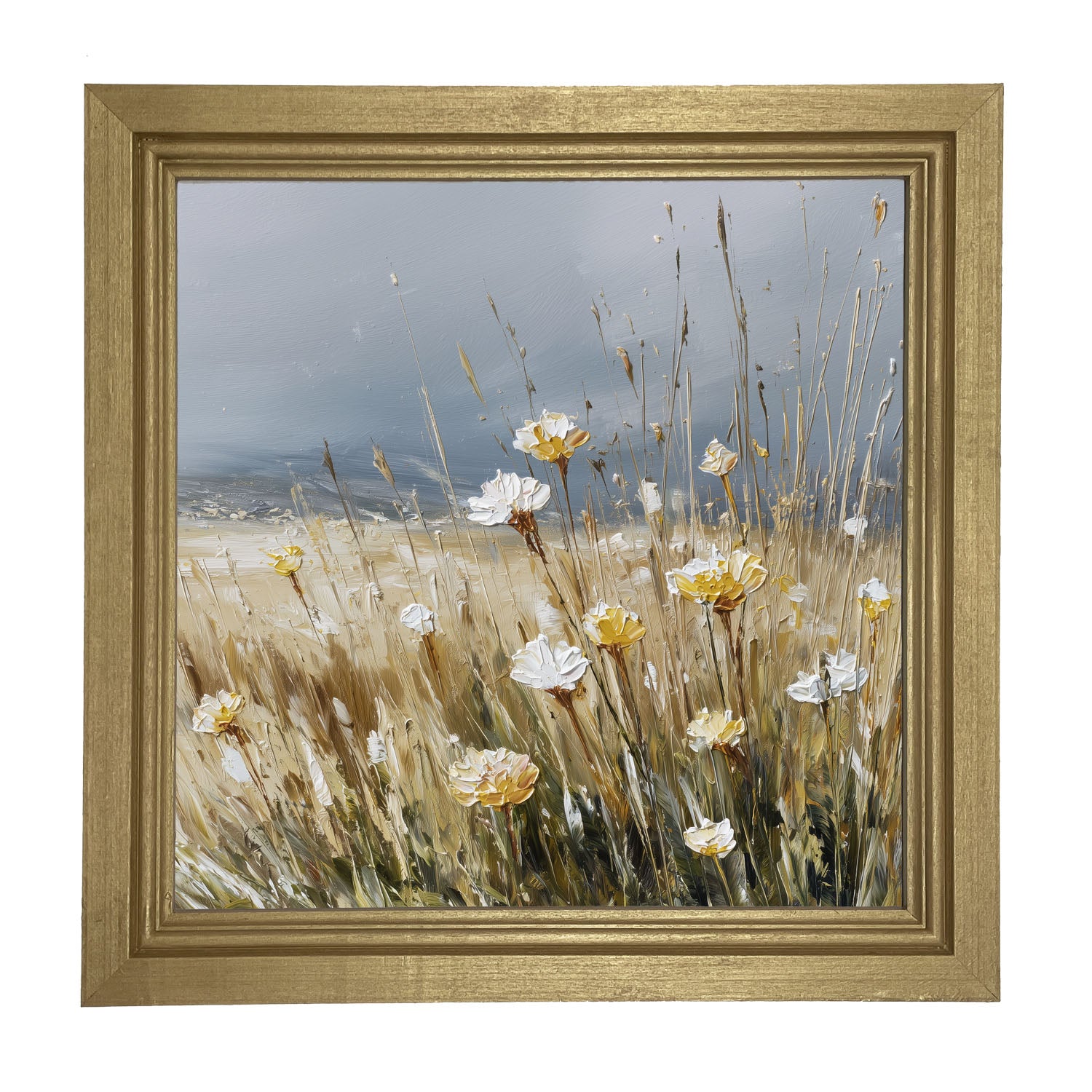 Wildflowers near Beach - Framed Art