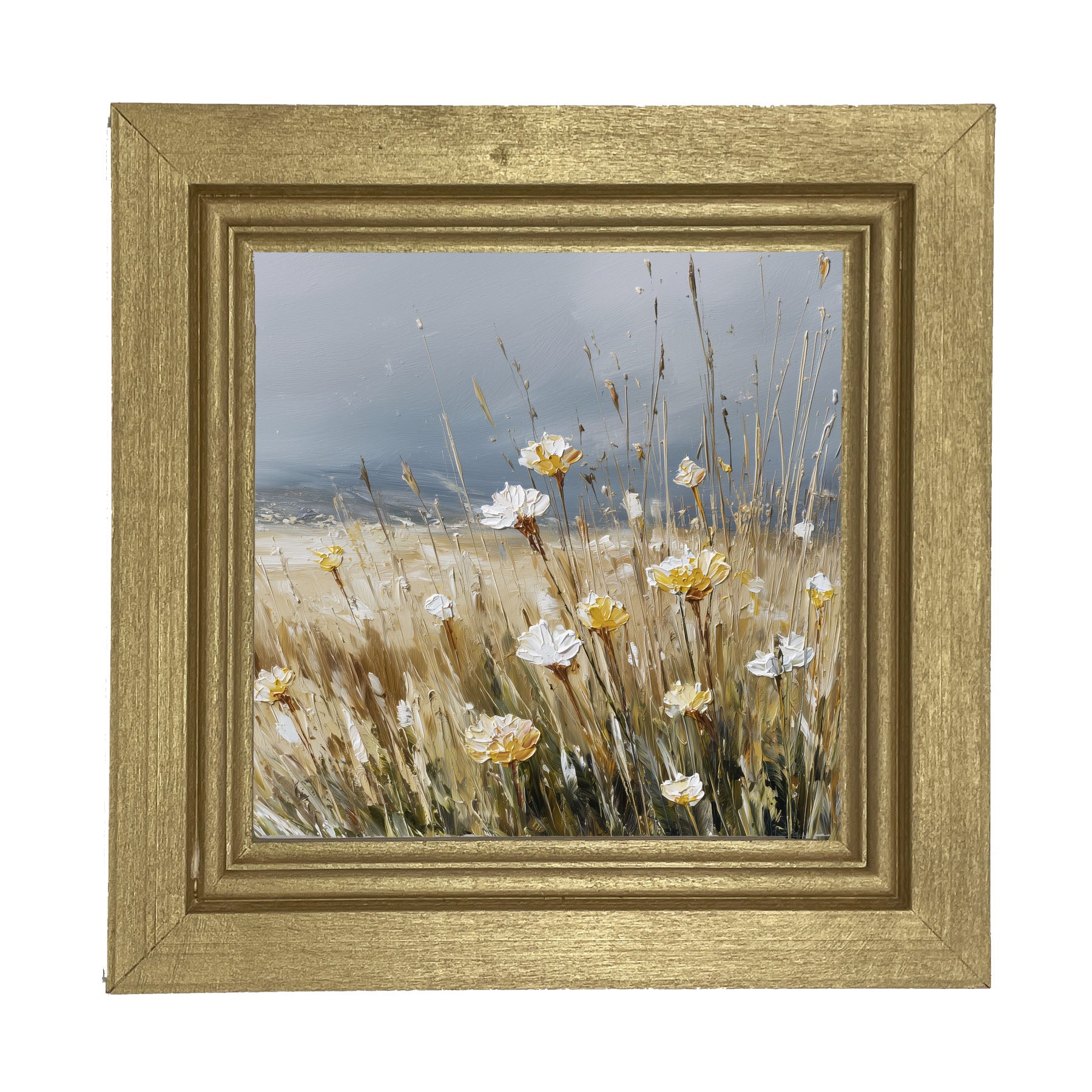 Wildflowers near Beach - Framed Art