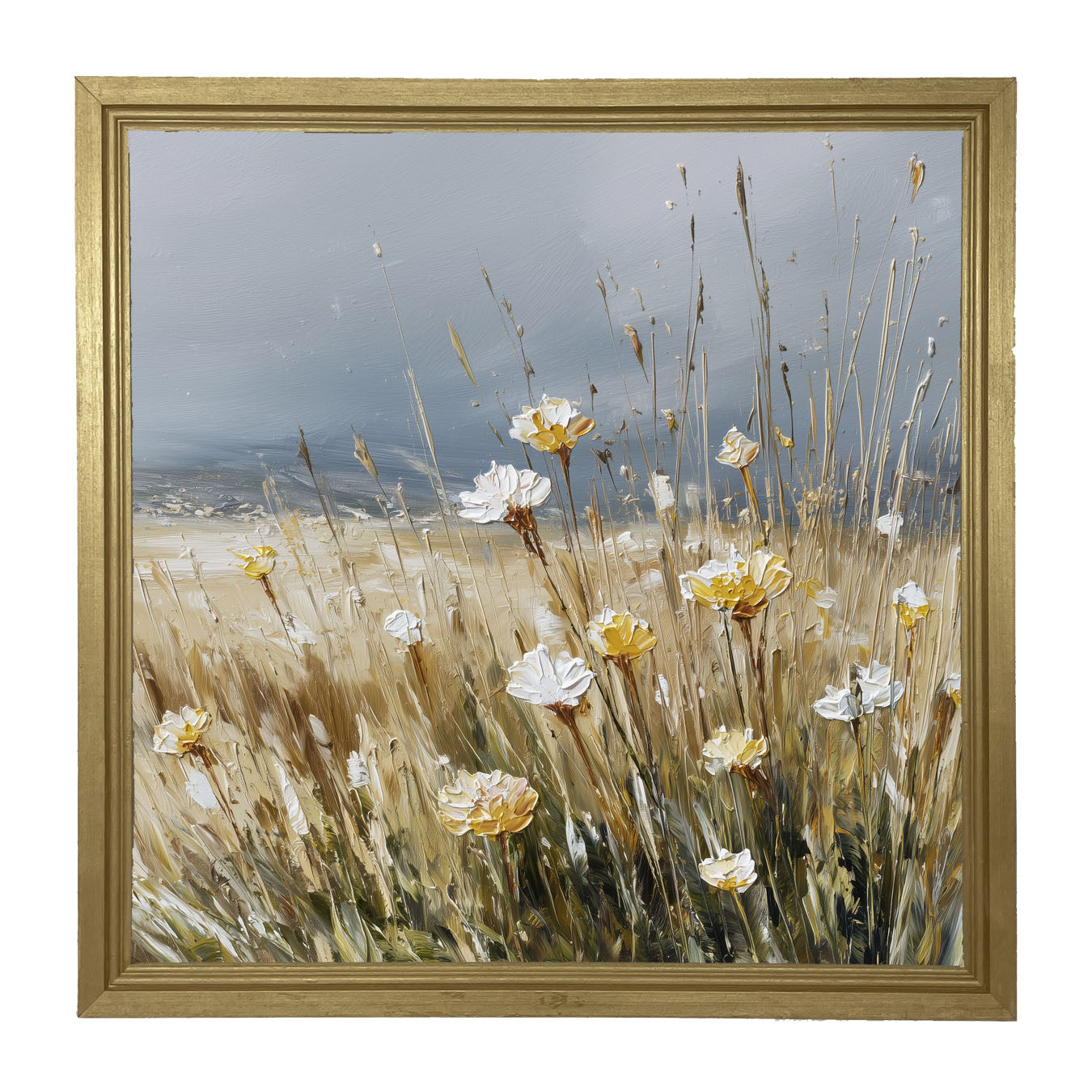 Wildflowers near Beach - Framed Art