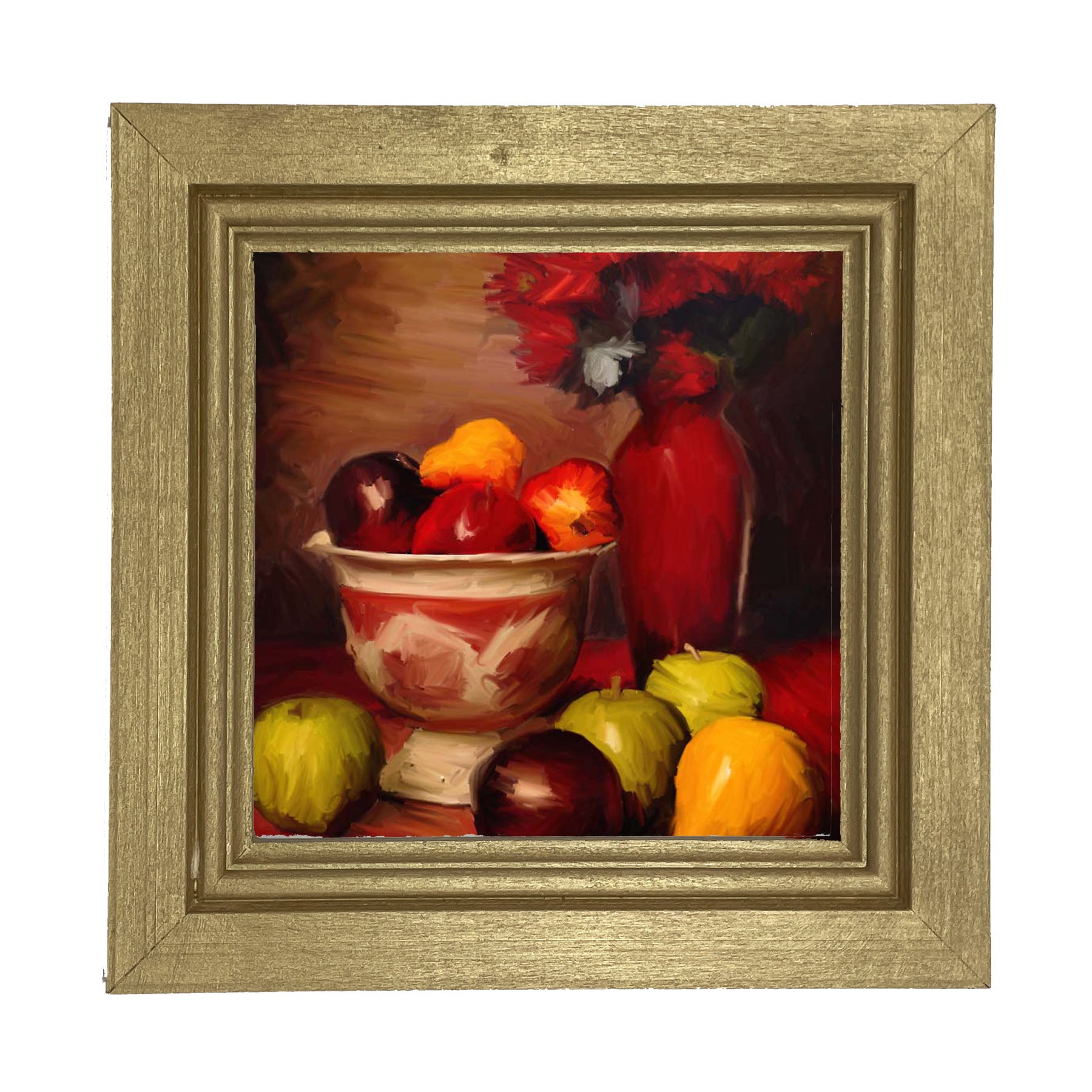 Red Vase - Framed art