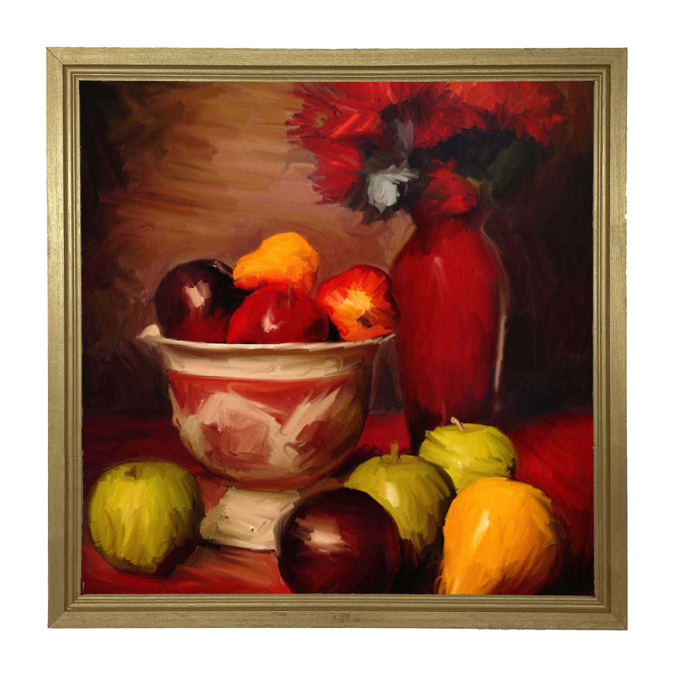 Red Vase - Framed art