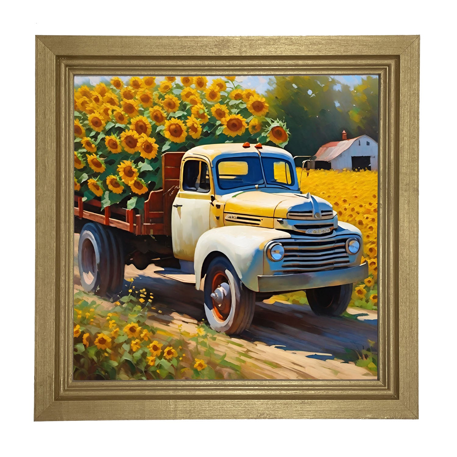 Sunflowers to market - Framed art
