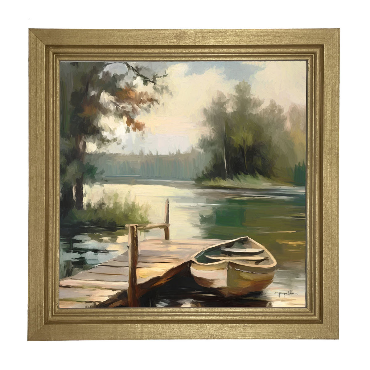 Dockside View - Framed art