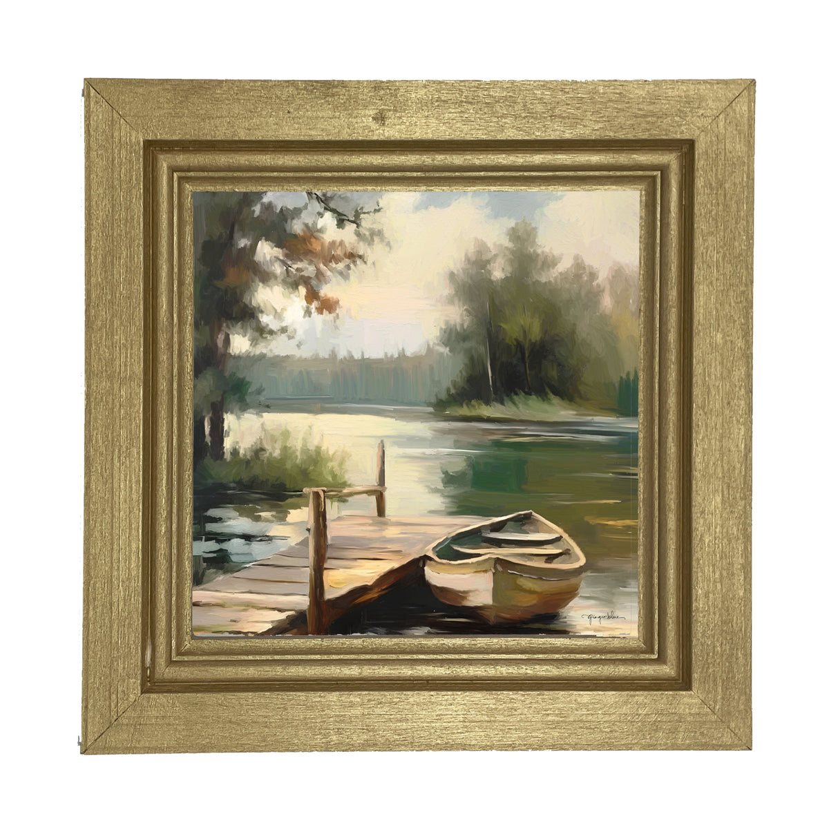 Dockside View - Framed art