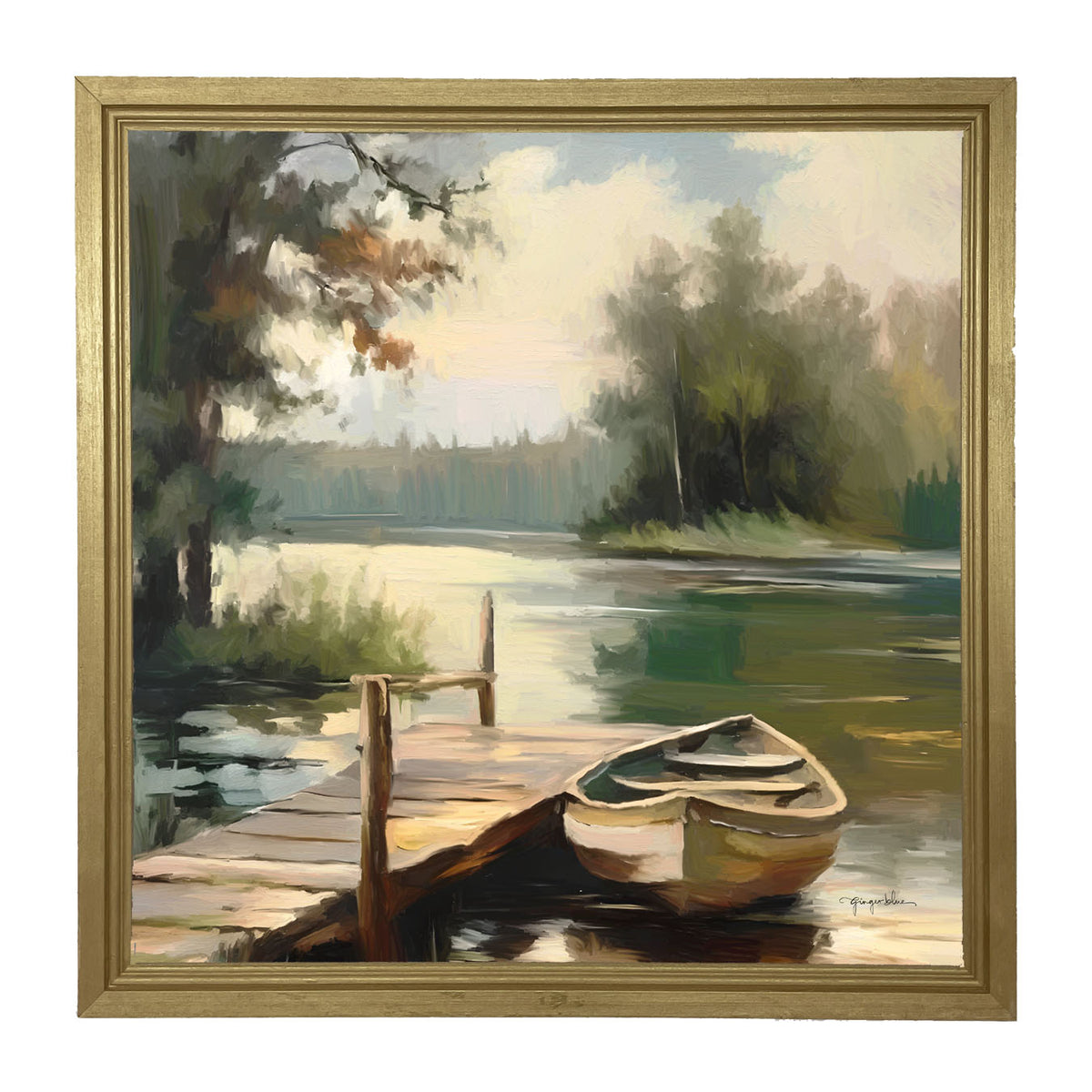 Dockside View - Framed art