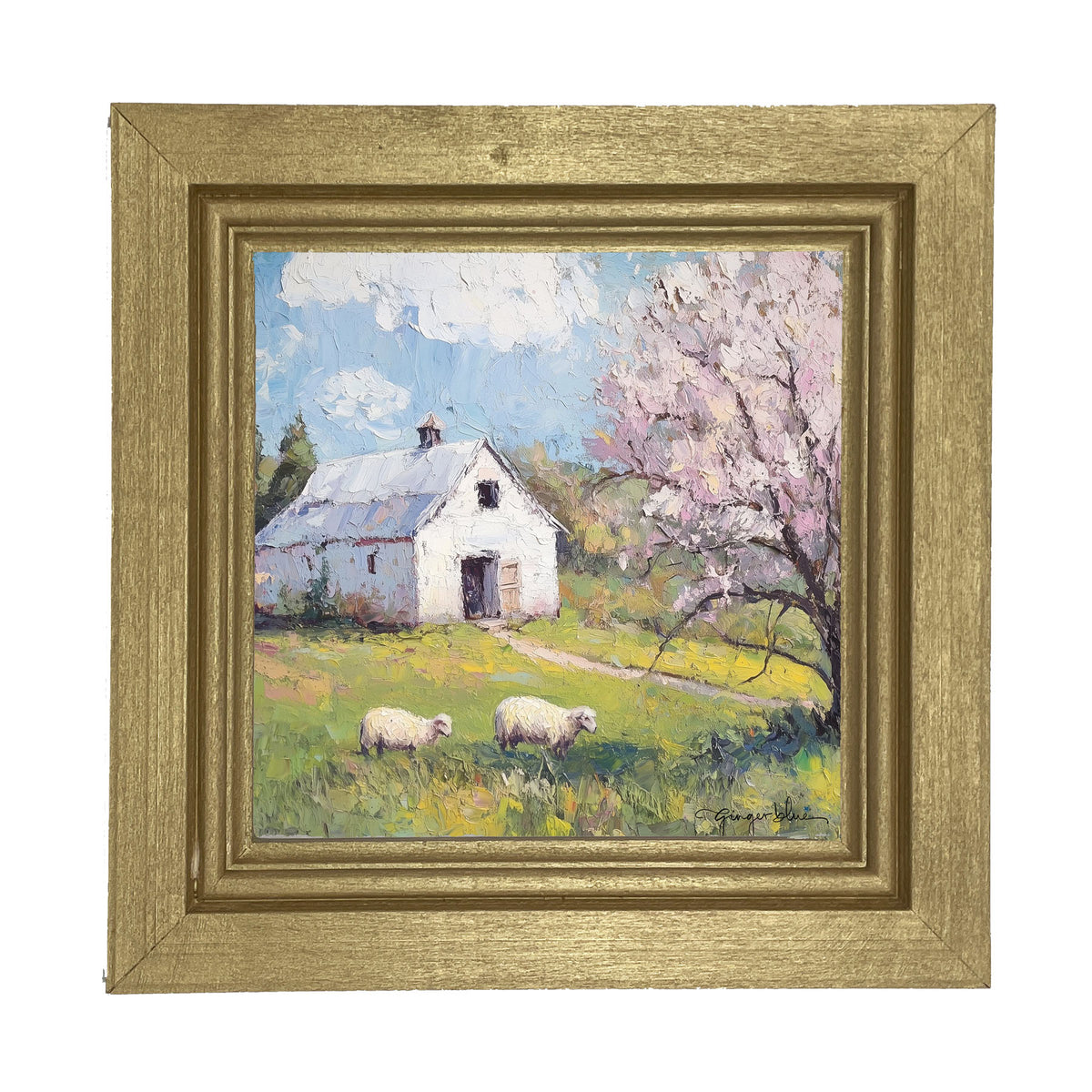 Sheep in Spring - Framed Art