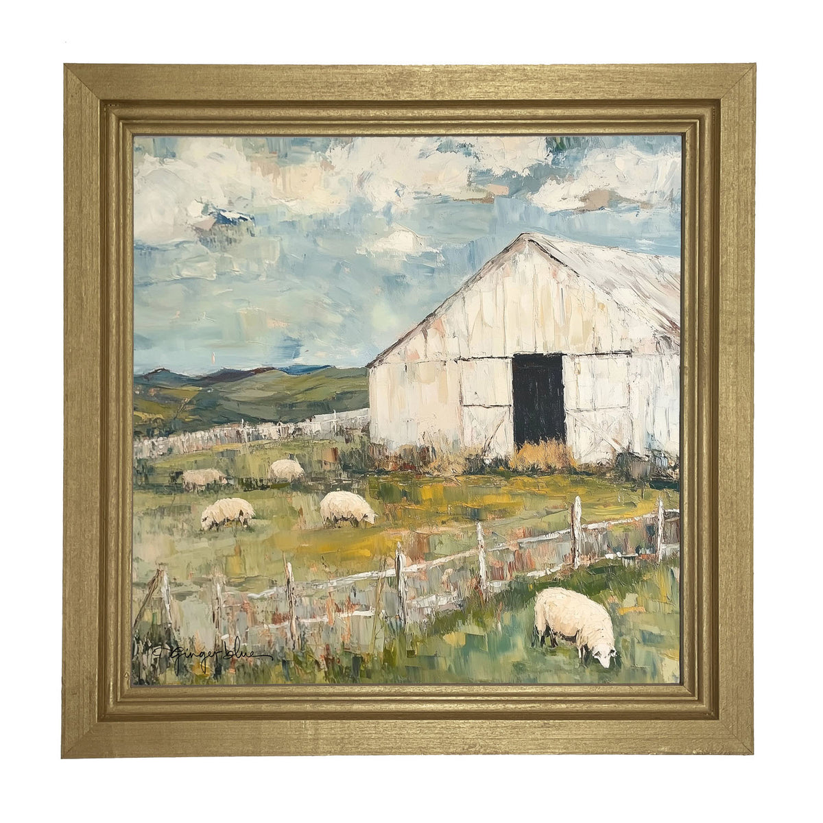 Sheep in Summer - Framed Art