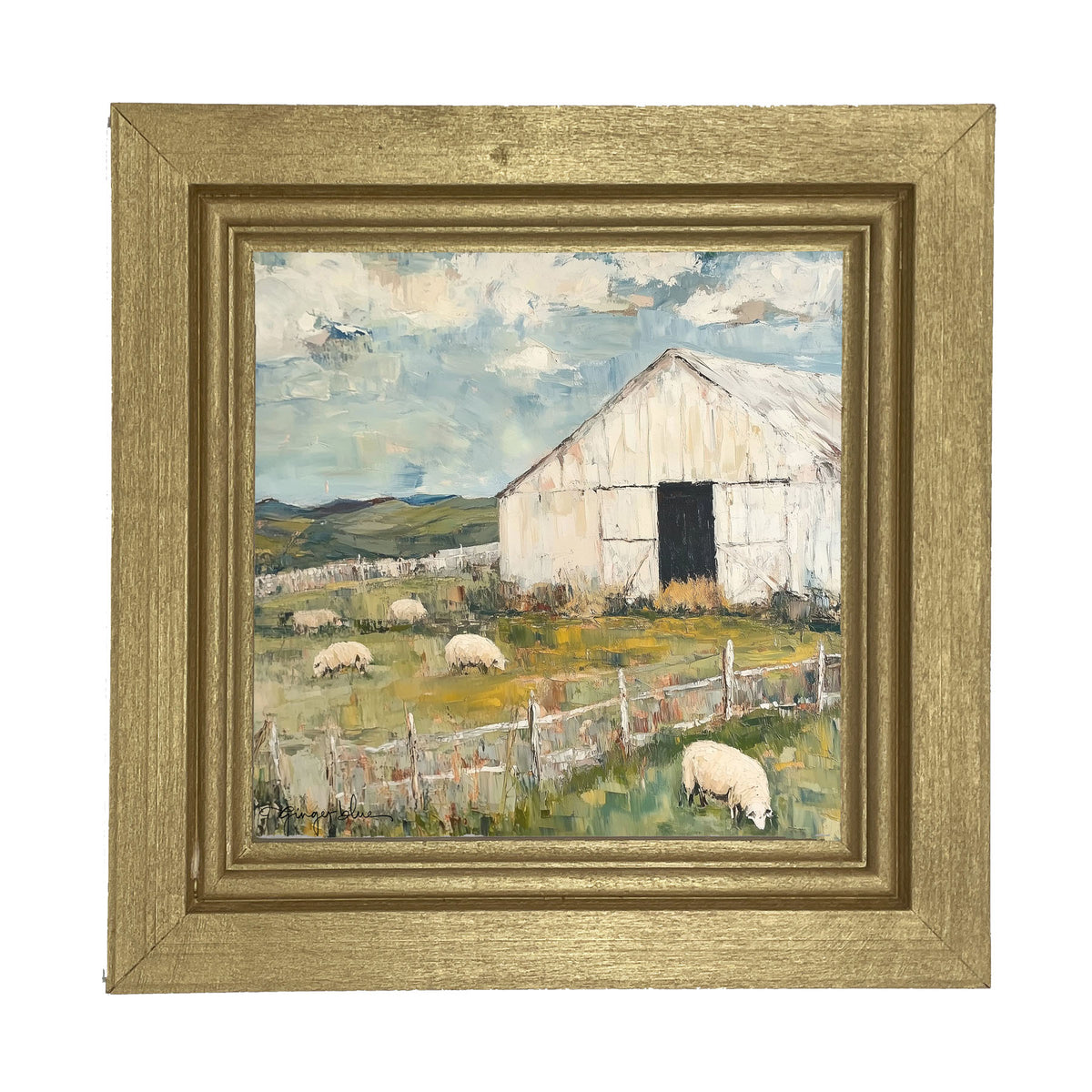 Sheep in Summer - Framed Art