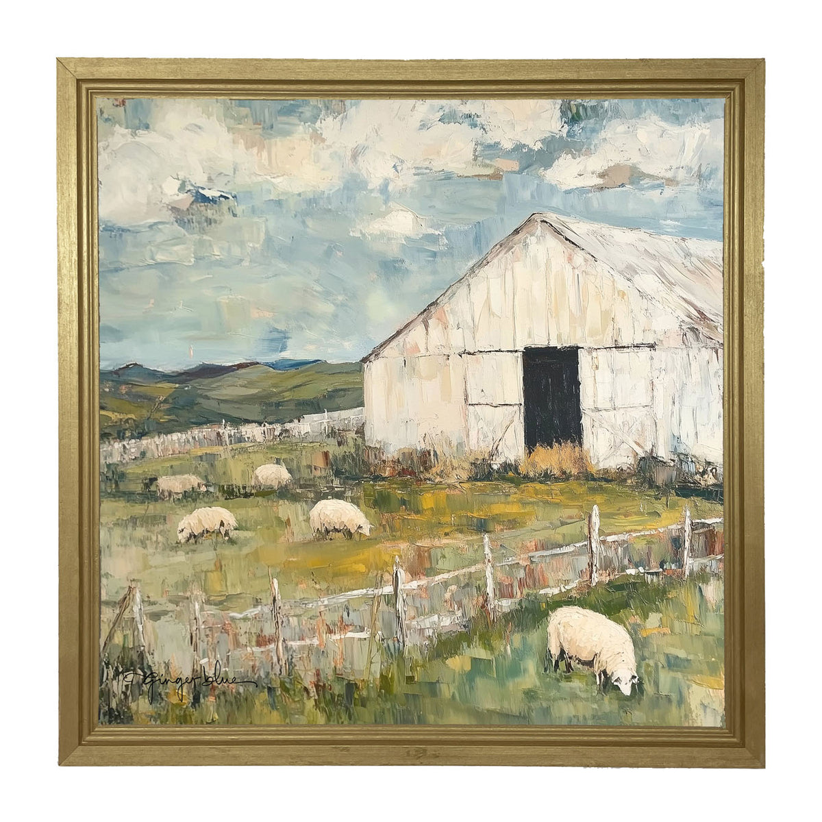 Sheep in Summer - Framed Art