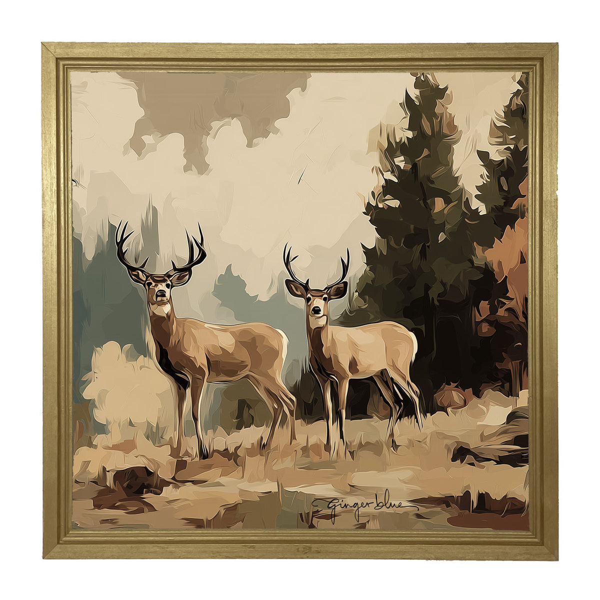 Adirondack Deer - Framed Art