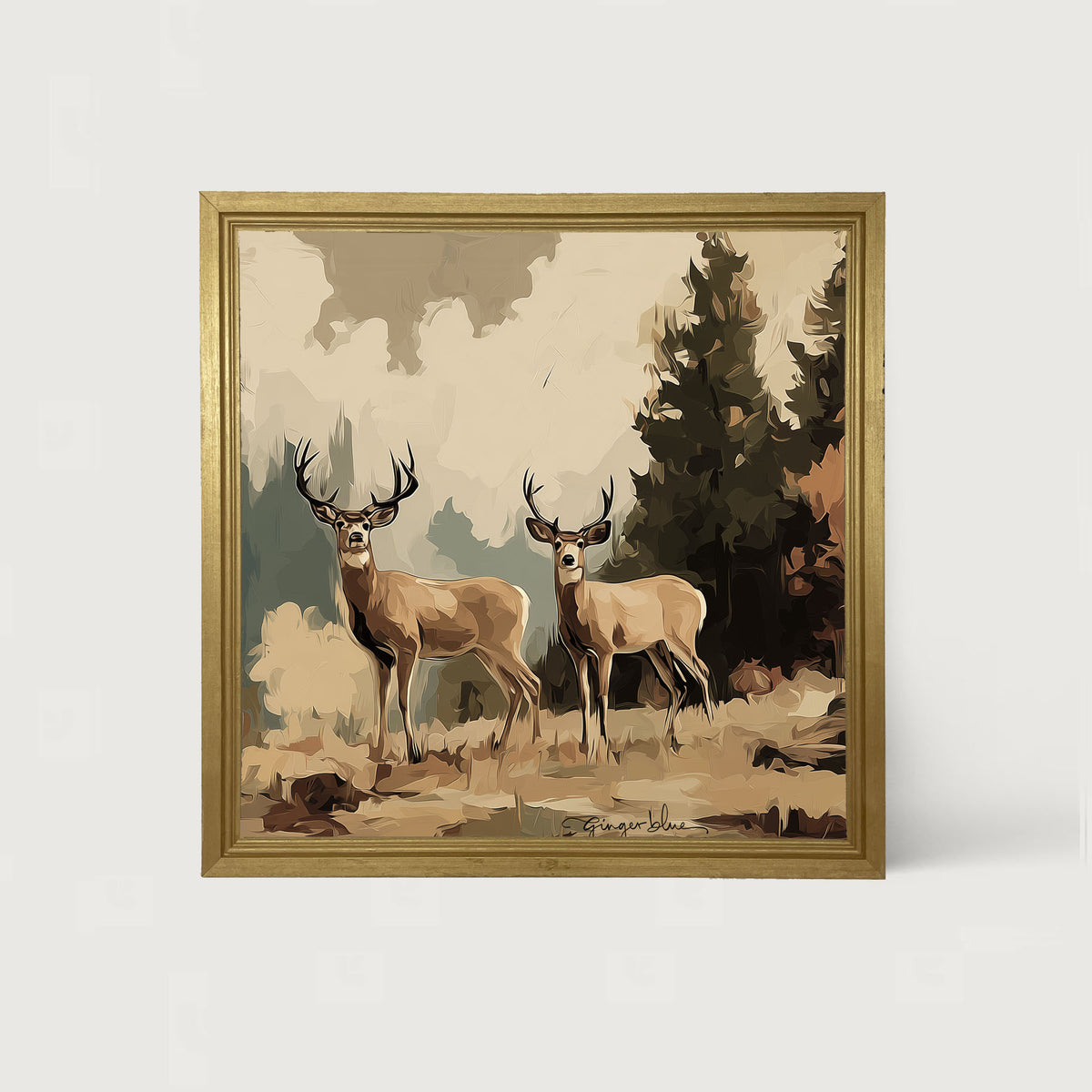 Adirondack Deer - Framed Art