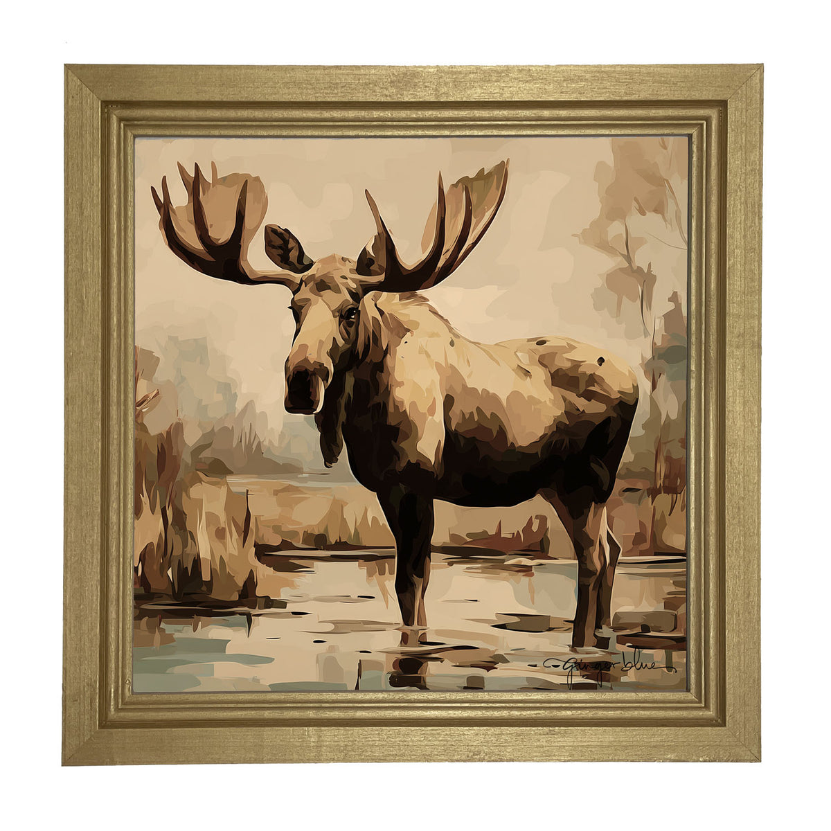 Adirondack Moose - Framed Art