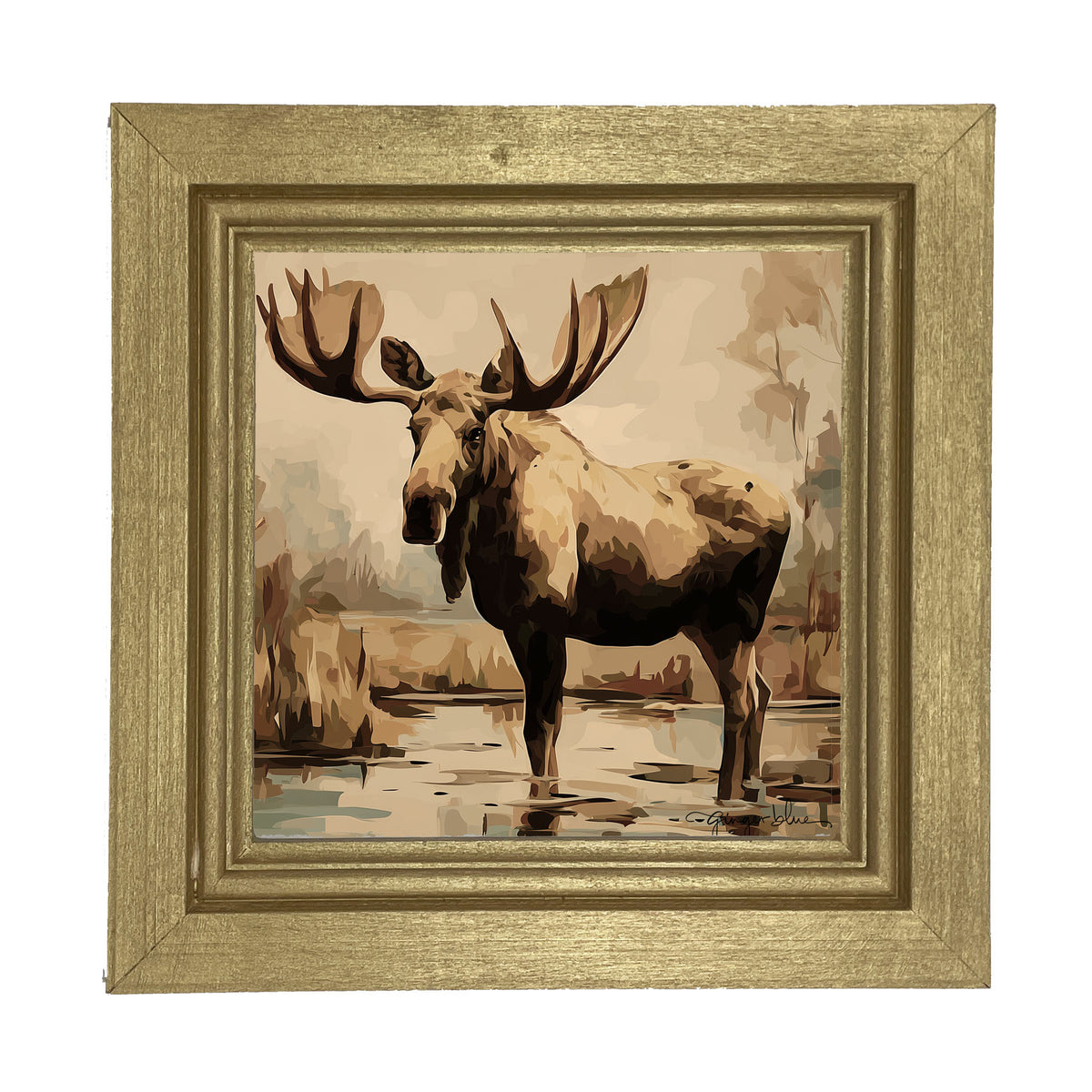 Adirondack Moose - Framed Art