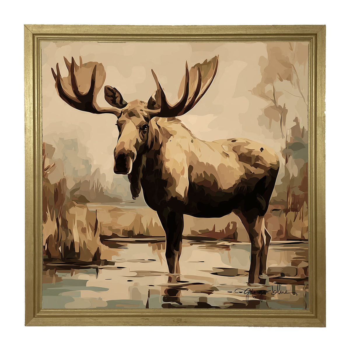 Adirondack Moose - Framed Art