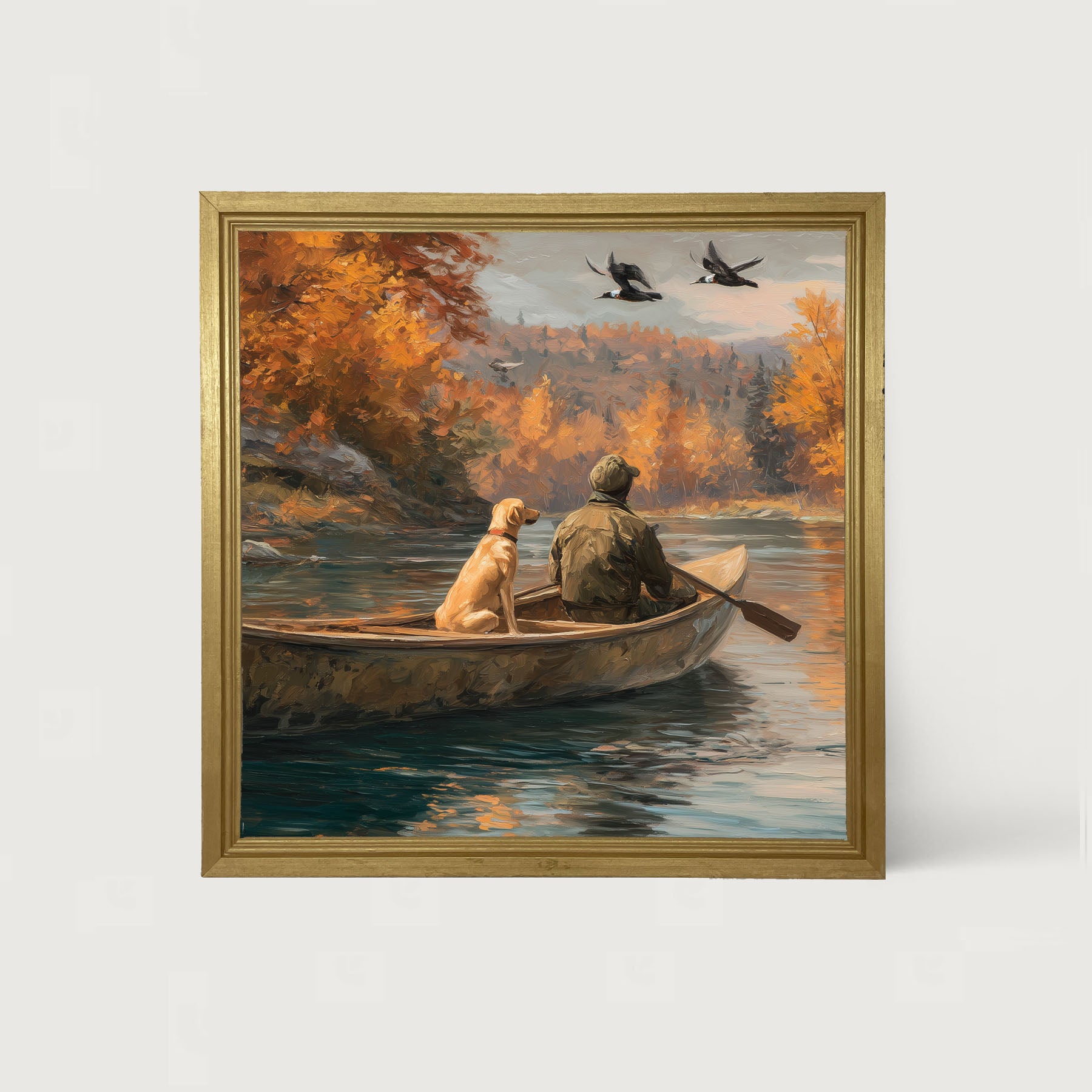 Fishing - Man with Dog