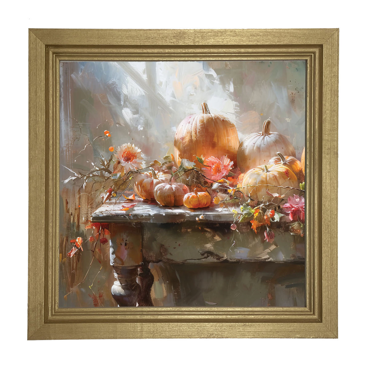 Farm Table Pumpkins - Framed Art