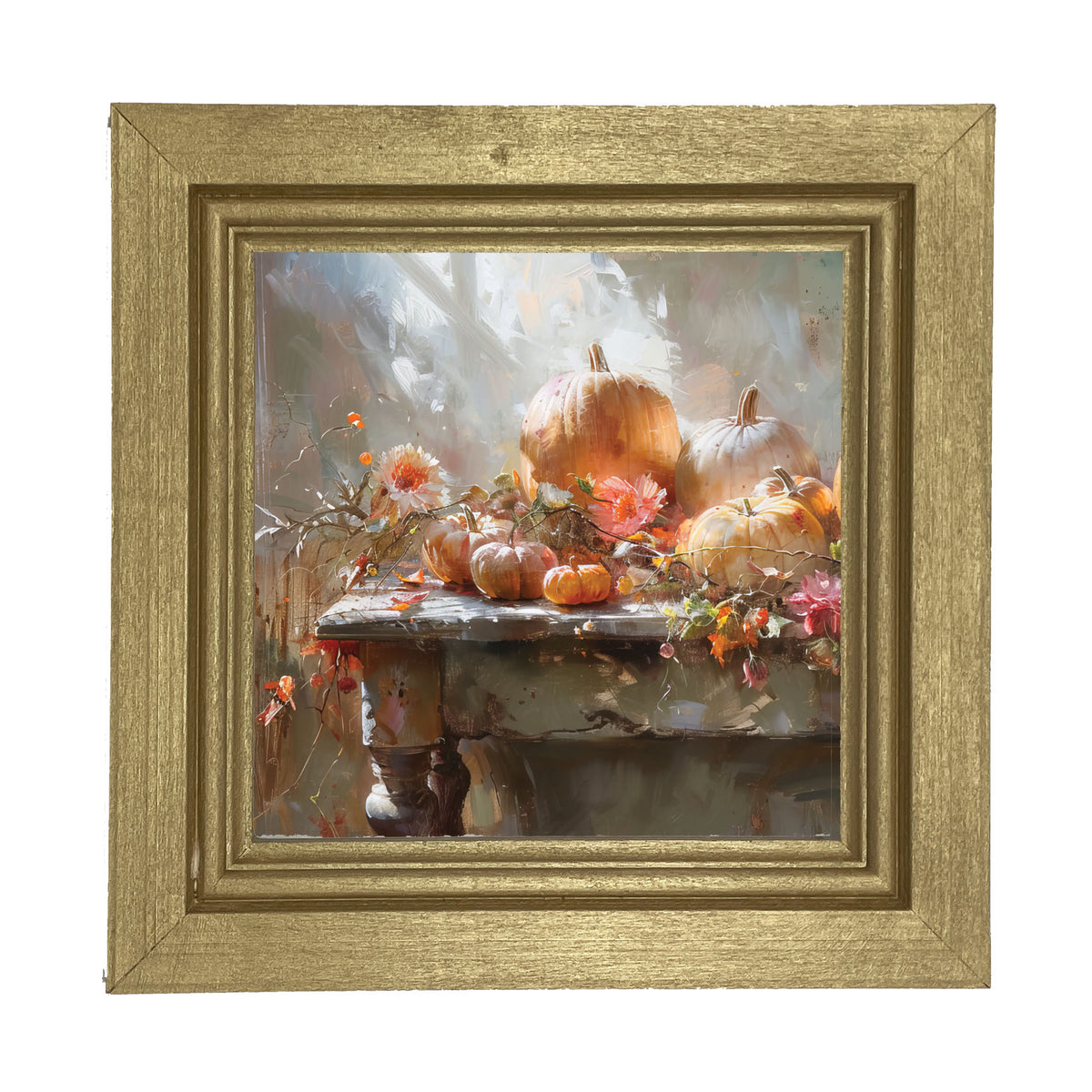 Farm Table Pumpkins - Framed Art