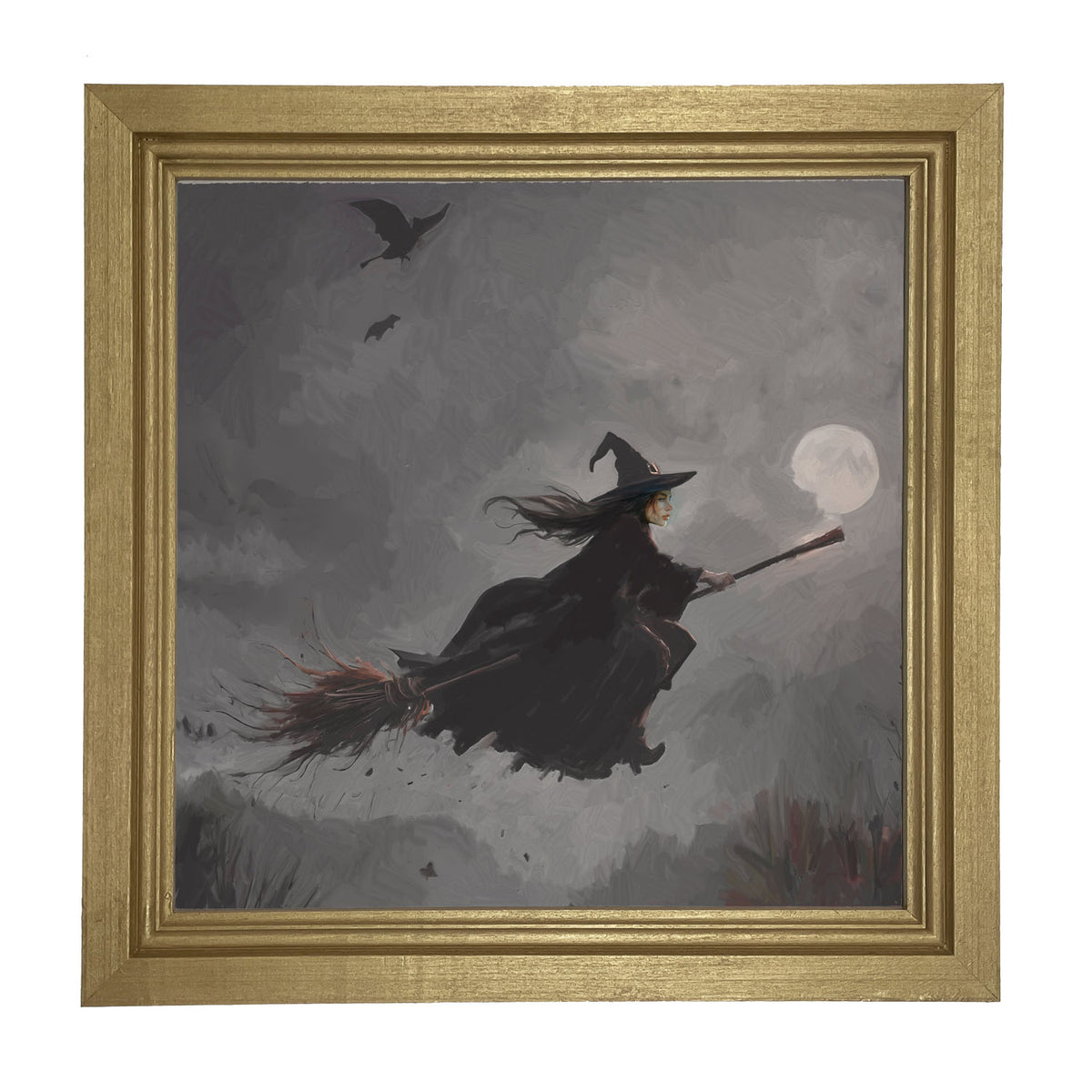 Moonlit Witch - Framed Art