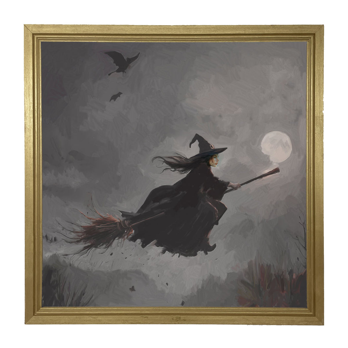 Moonlit Witch - Framed Art