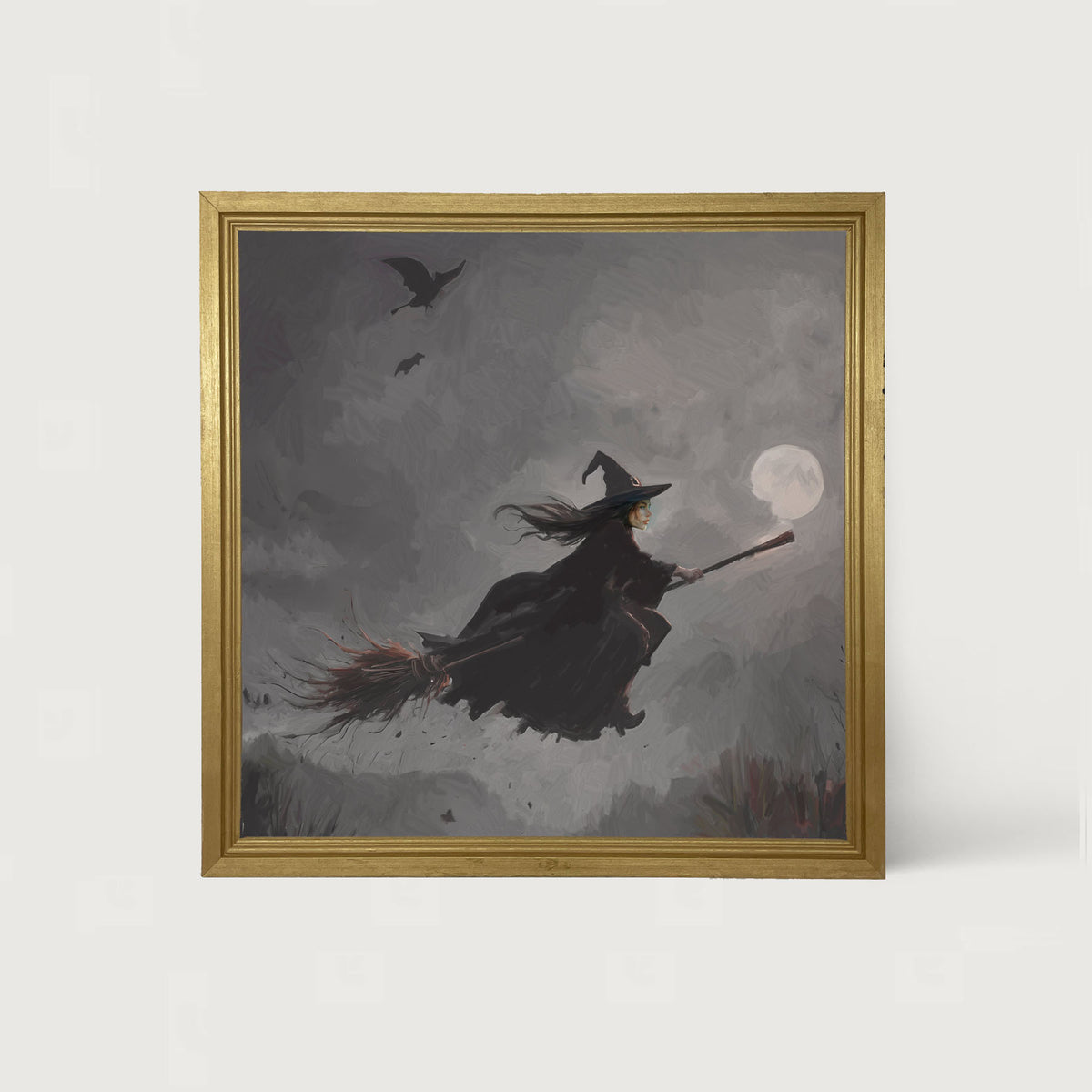 Moonlit Witch - Framed Art