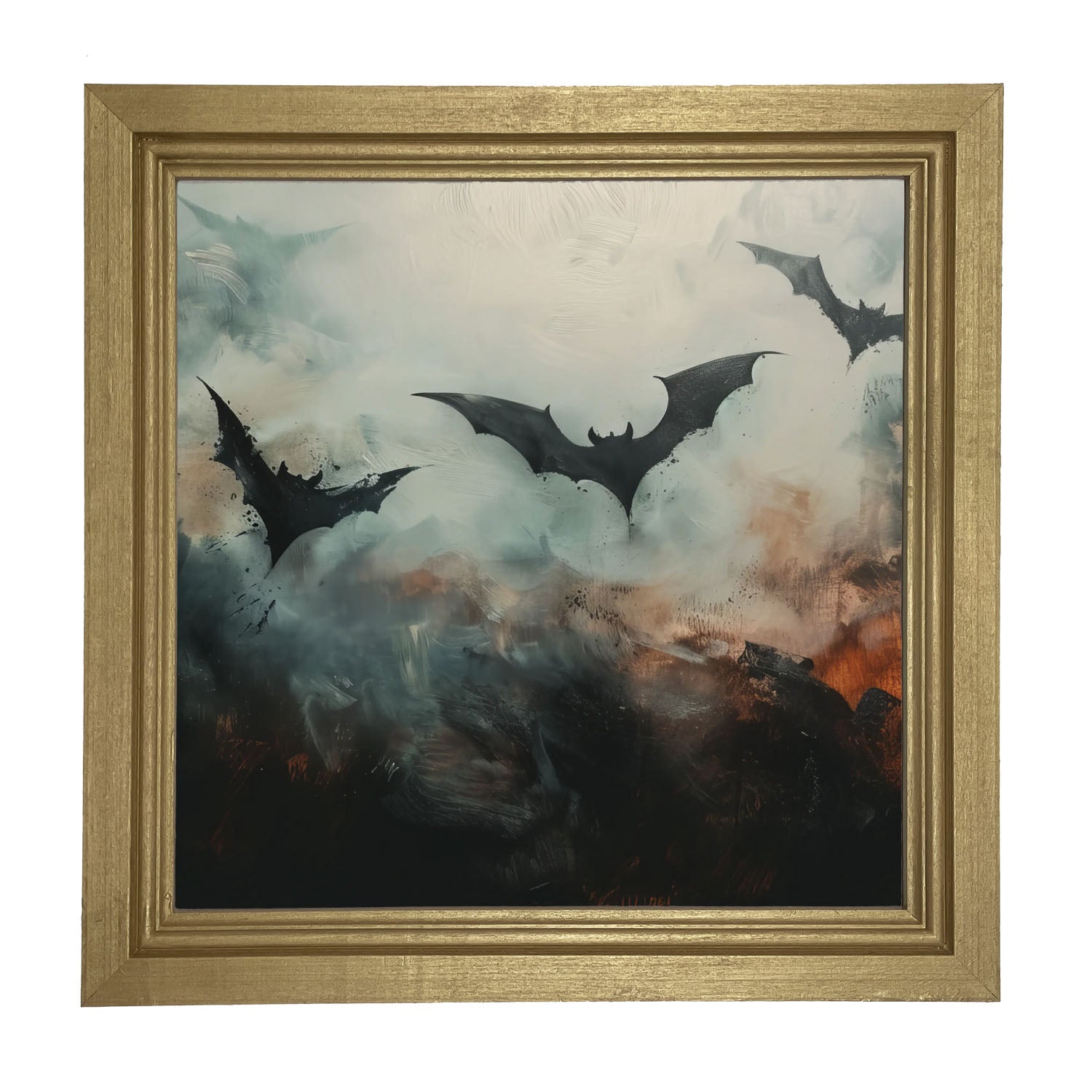 Bats in the moonlight - Framed Art