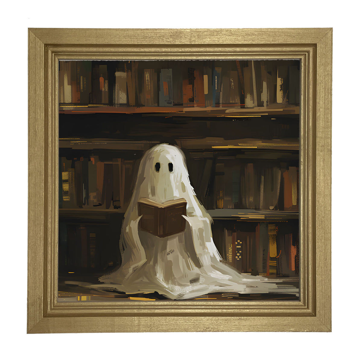 Library Ghost - Framed art