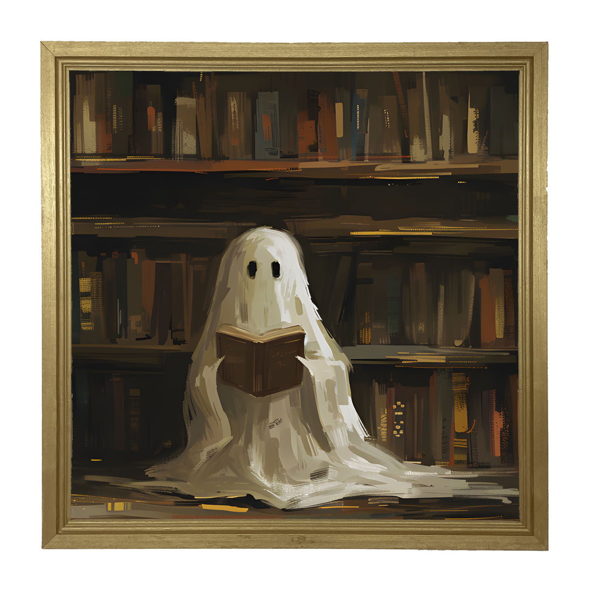 Library Ghost - Framed art