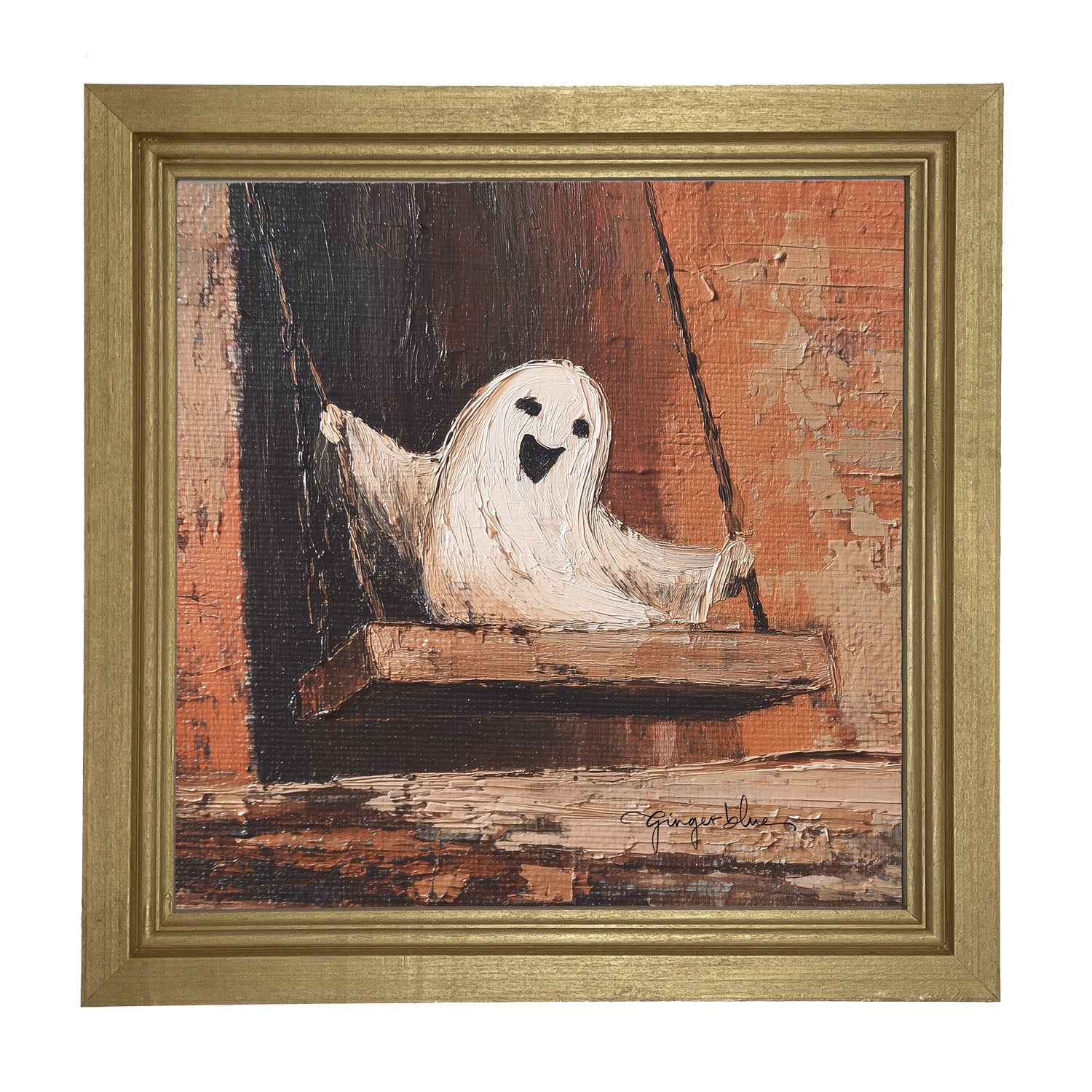 Ghost Enjoying a Swing - Framed Art