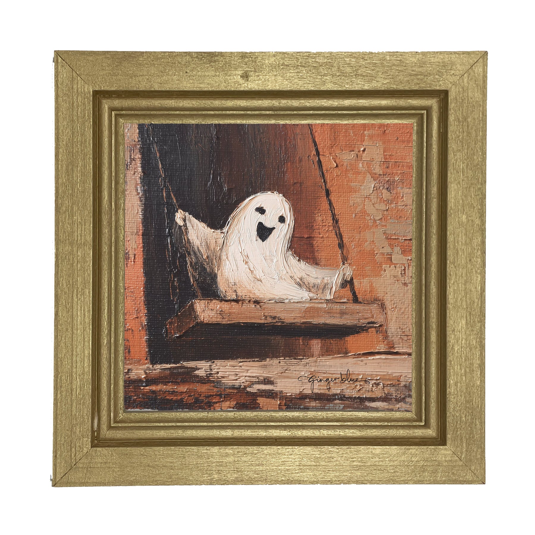 Ghost Enjoying a Swing - Framed Art
