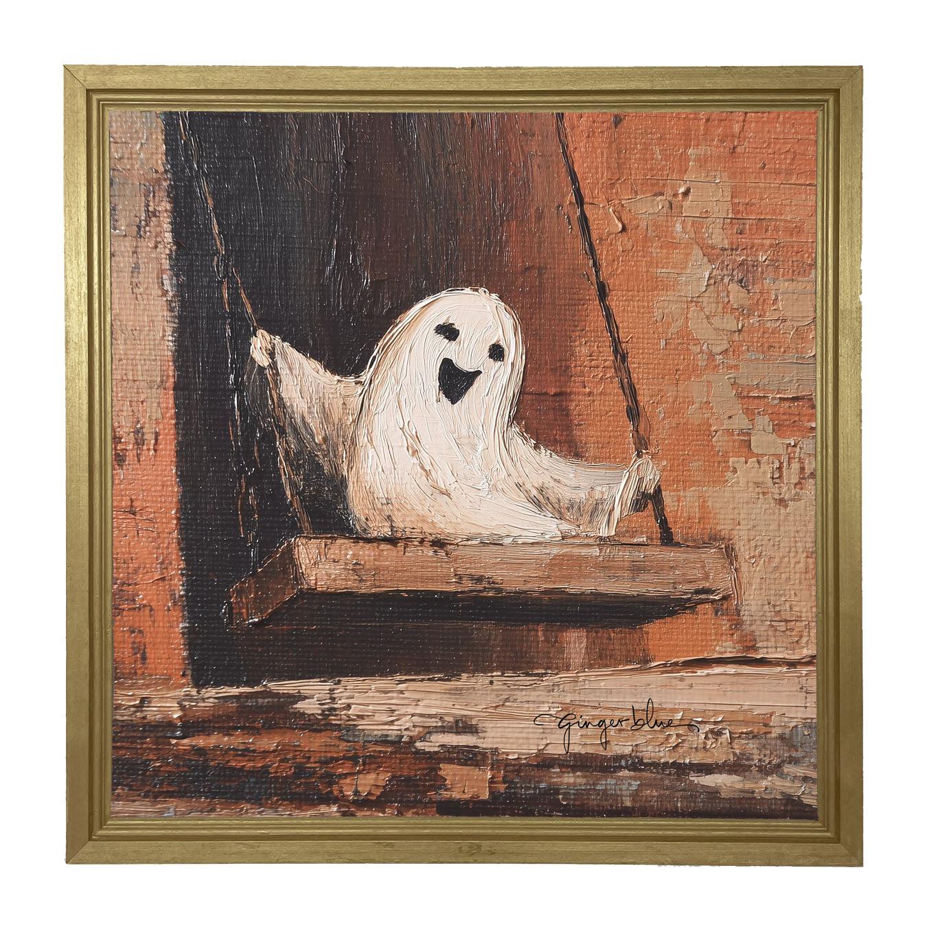 Ghost Enjoying a Swing - Framed Art