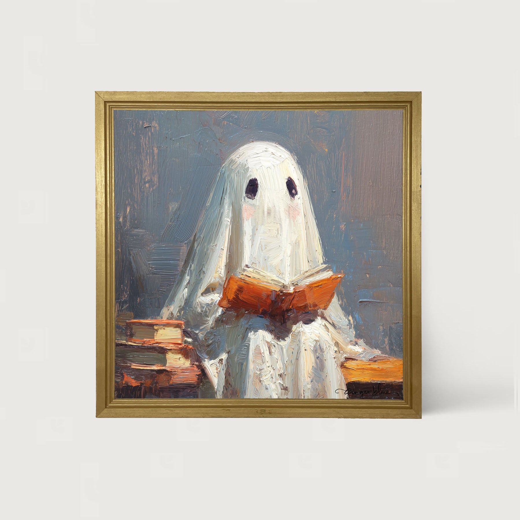 Ghost Reading a Book