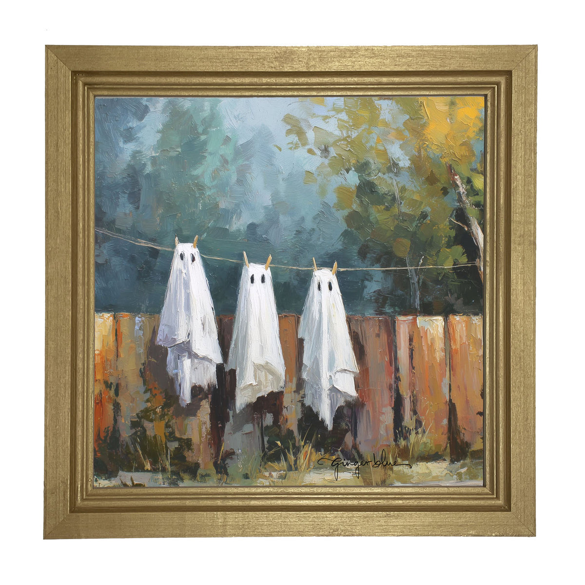 Ghost Costumes Drying - Framed Art
