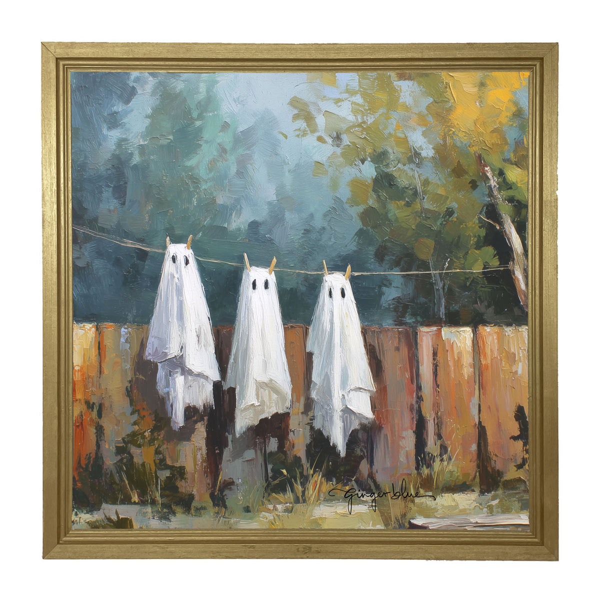 Ghost Costumes Drying - Framed Art
