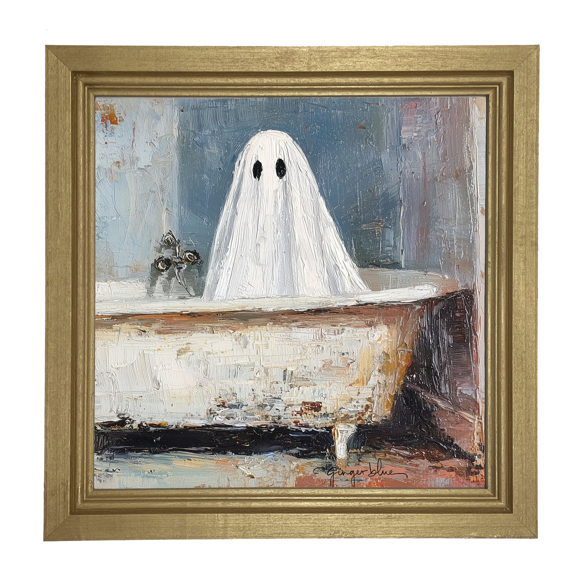 Ghost taking a Bath - Framed Art