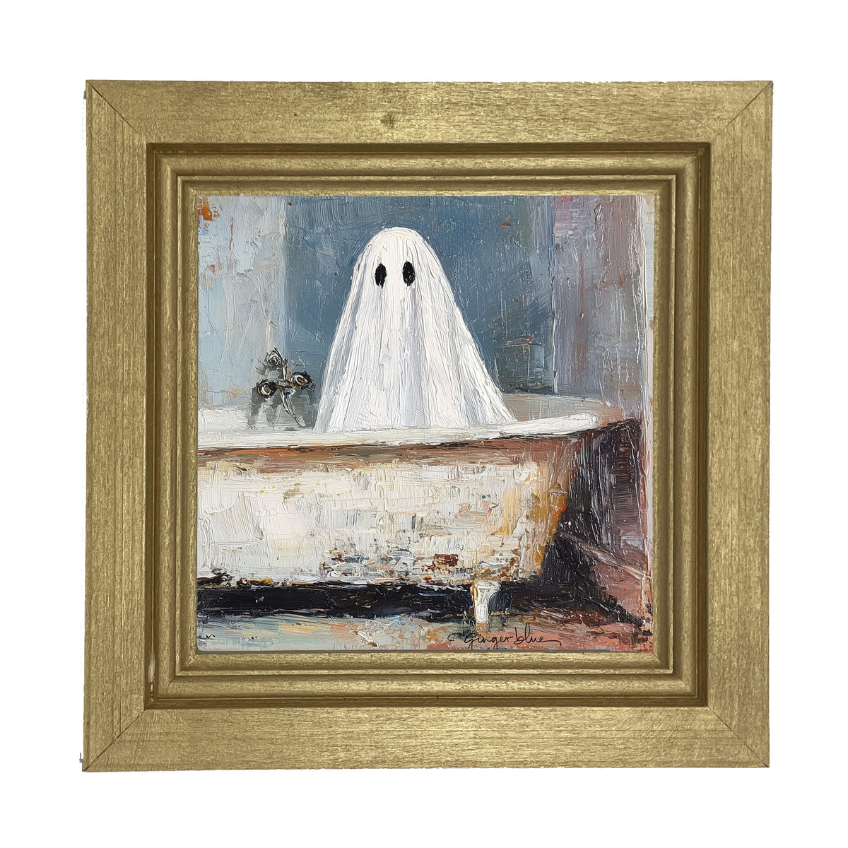Ghost taking a Bath - Framed Art