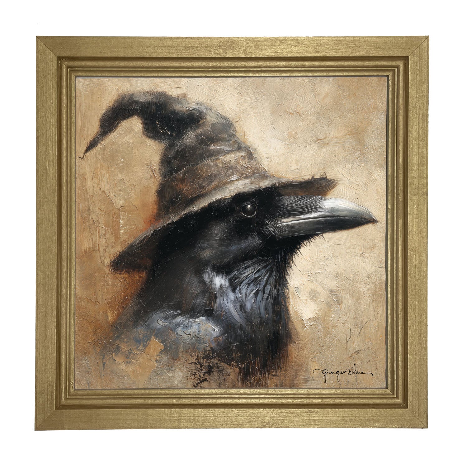 Witch Hat Crow - Framed Art
