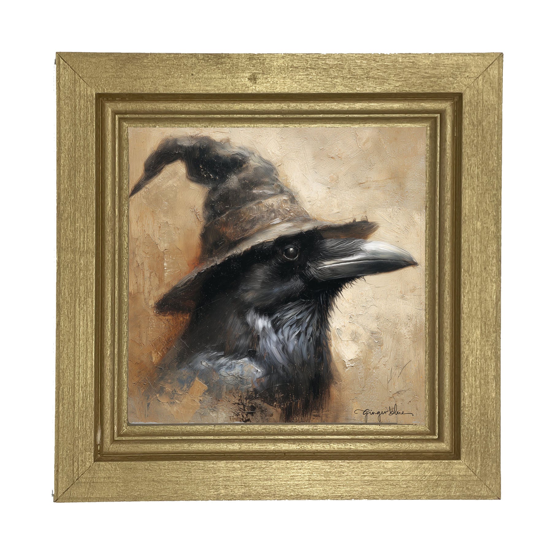 Witch Hat Crow - Framed Art