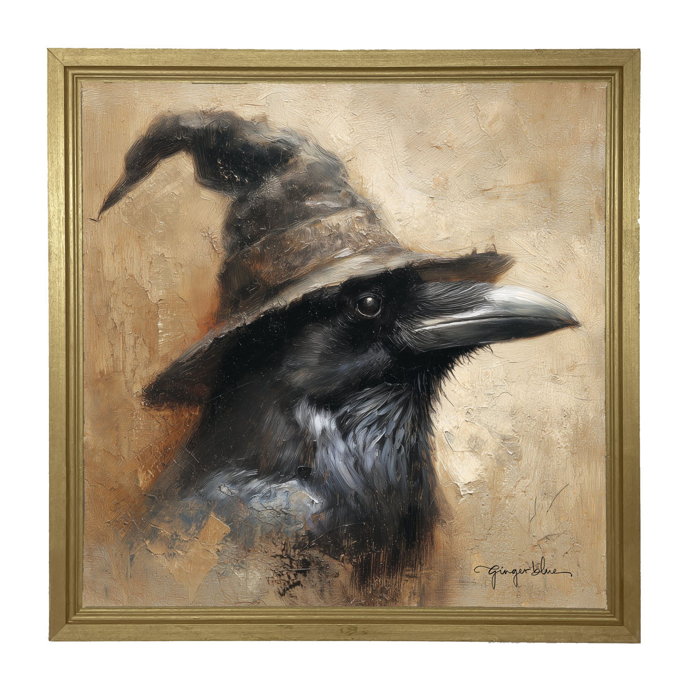 Witch Hat Crow - Framed Art