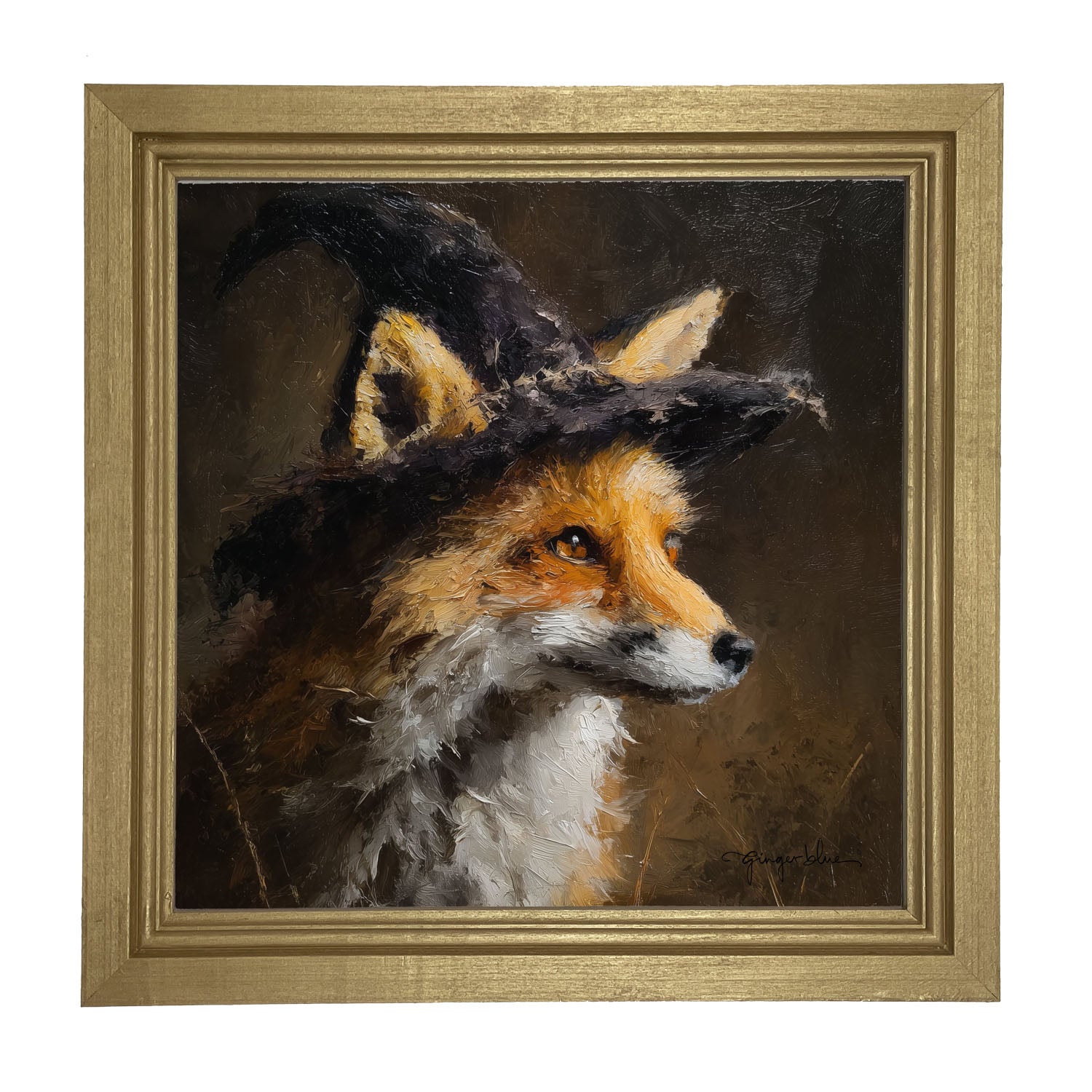 Witch Hat Fox - Framed Art