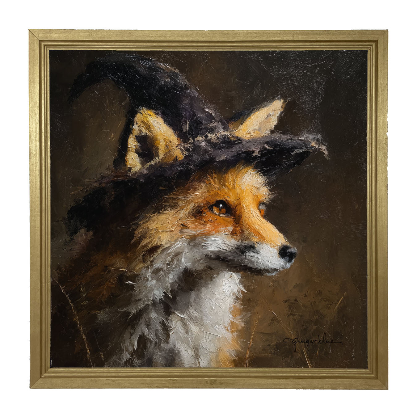 Witch Hat Fox - Framed Art