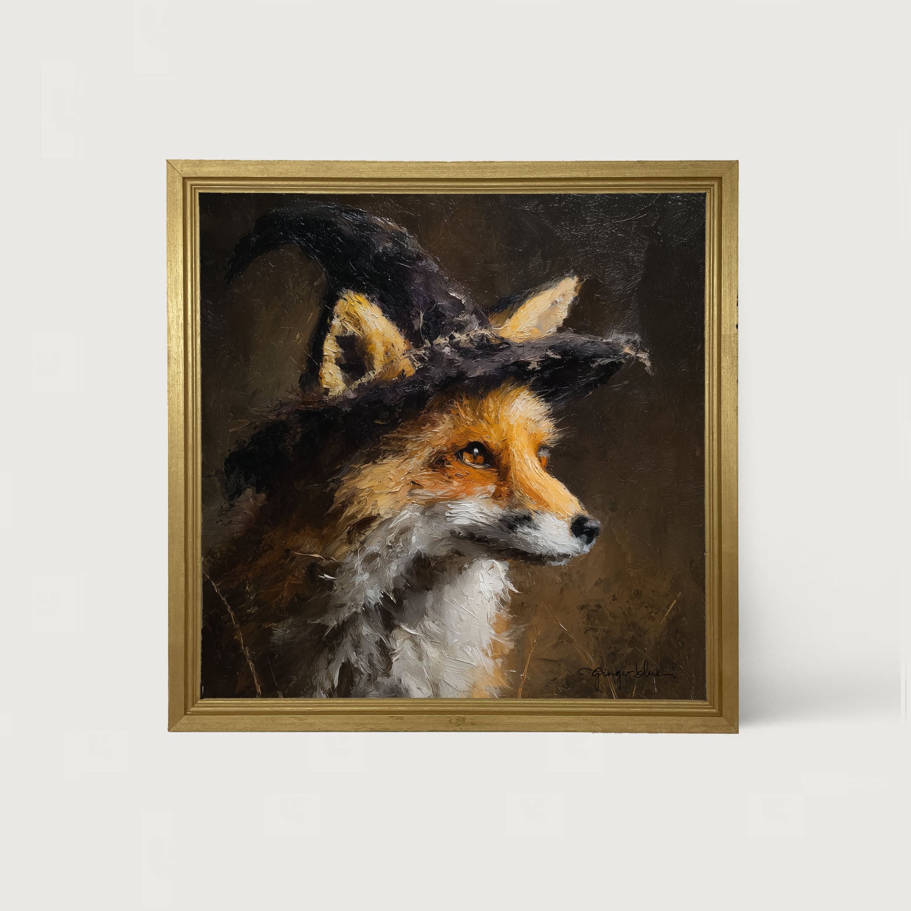 Witch Hat Fox - Framed Art