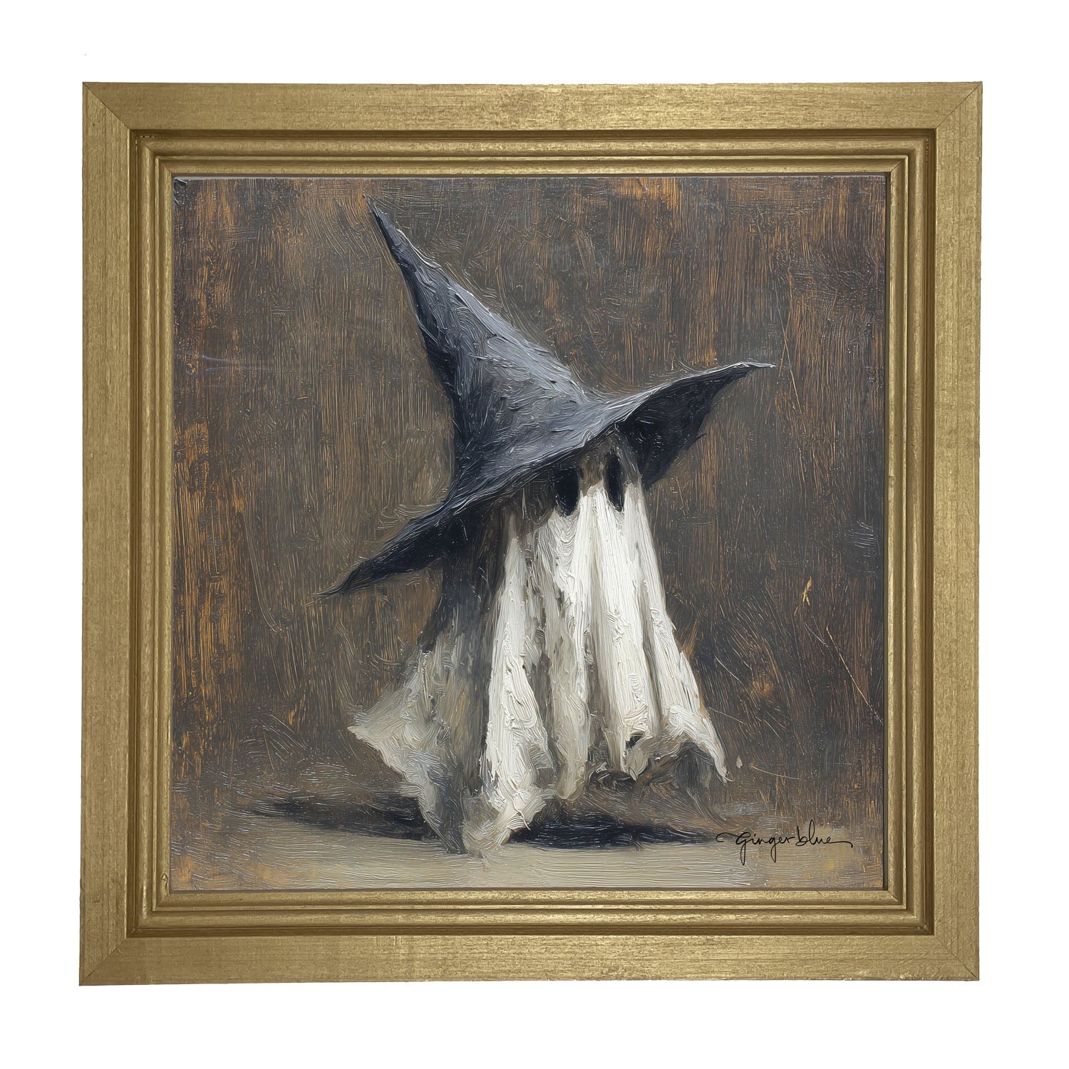 Witch Hat Ghost - Framed Art