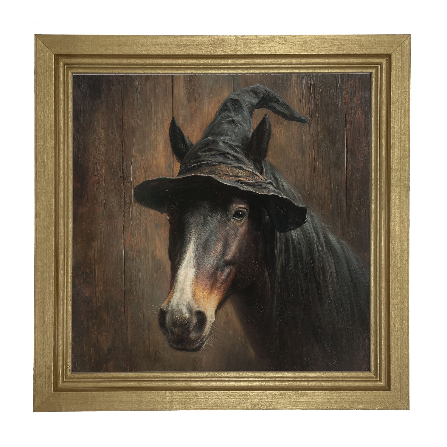 Witch Hat Horse - Framed Art