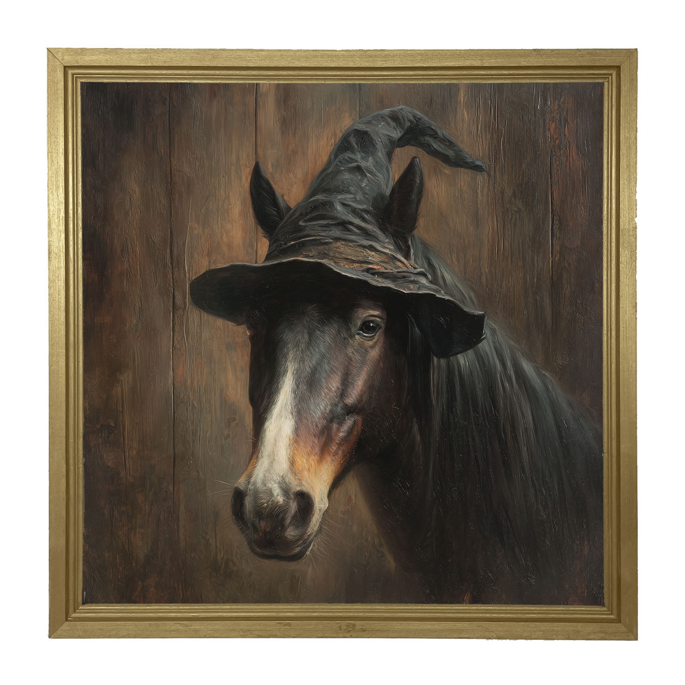 Witch Hat Horse - Framed Art