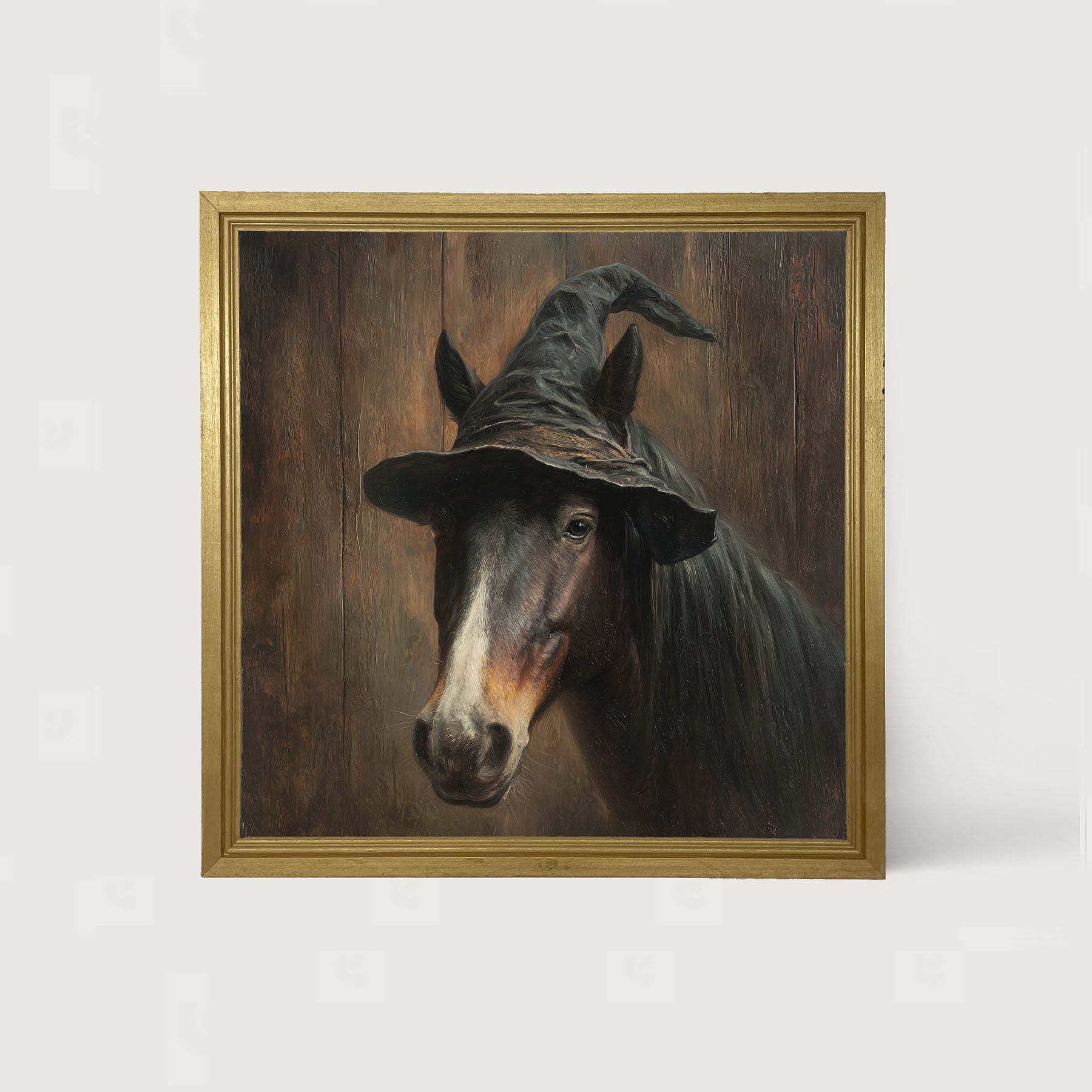 Witch Hat Horse - Framed Art