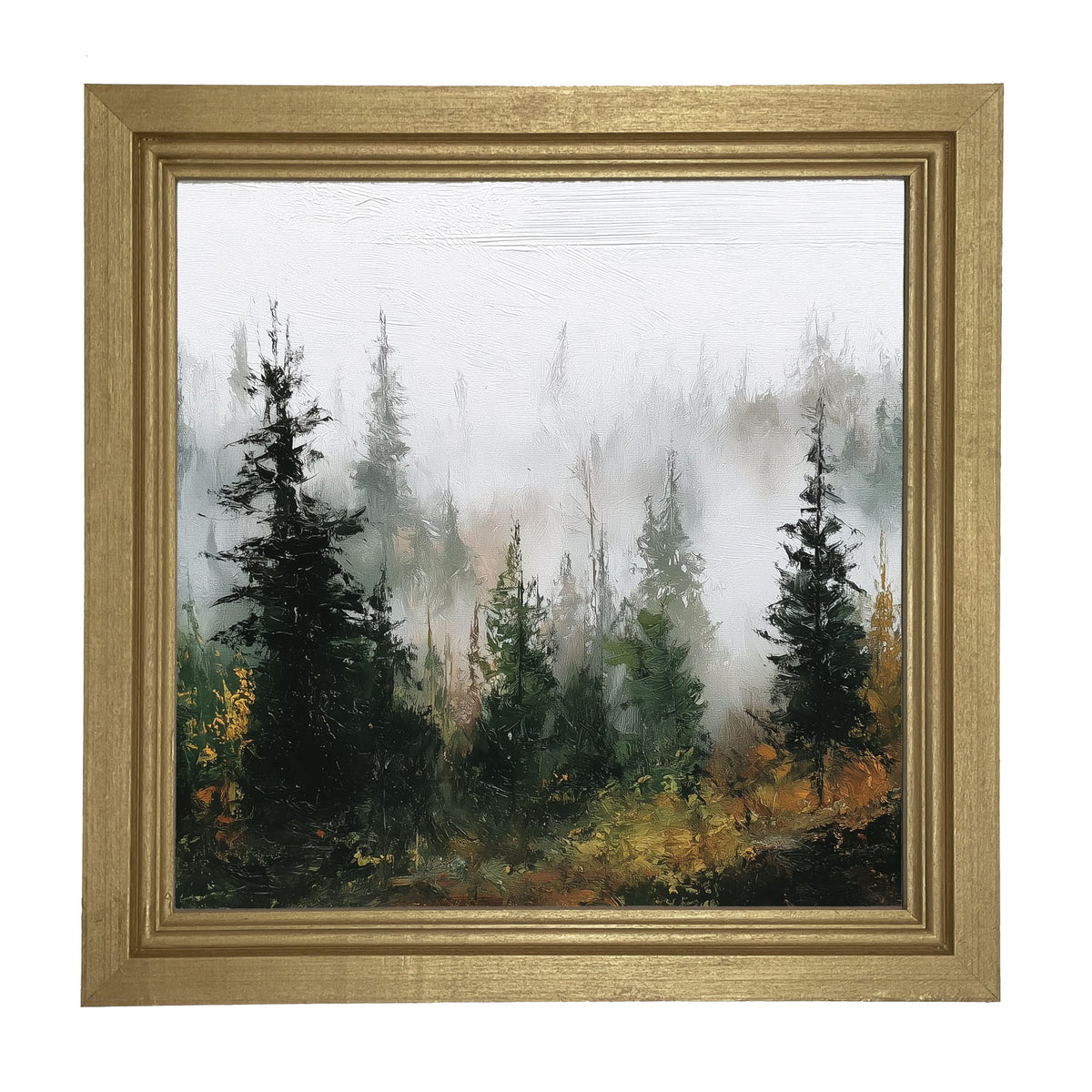 Foggy Pines - Framed Art